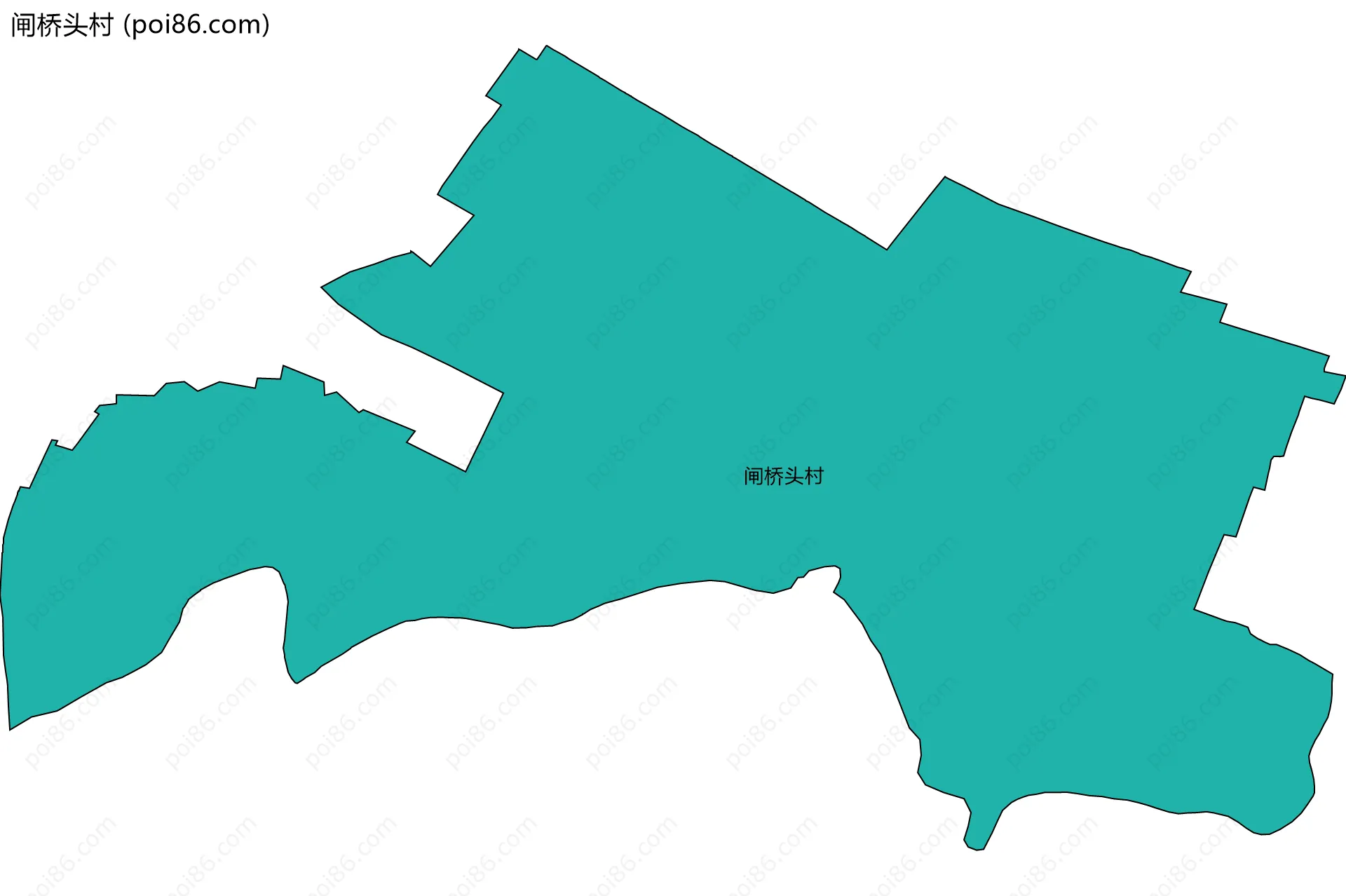 闸桥头村边界地图