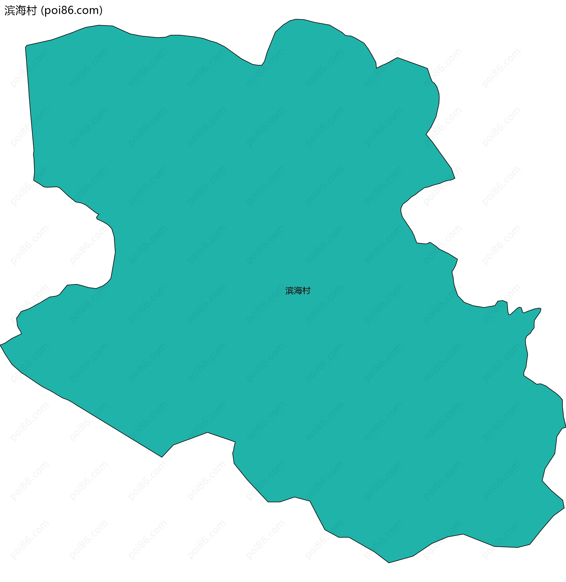 滨海村边界地图