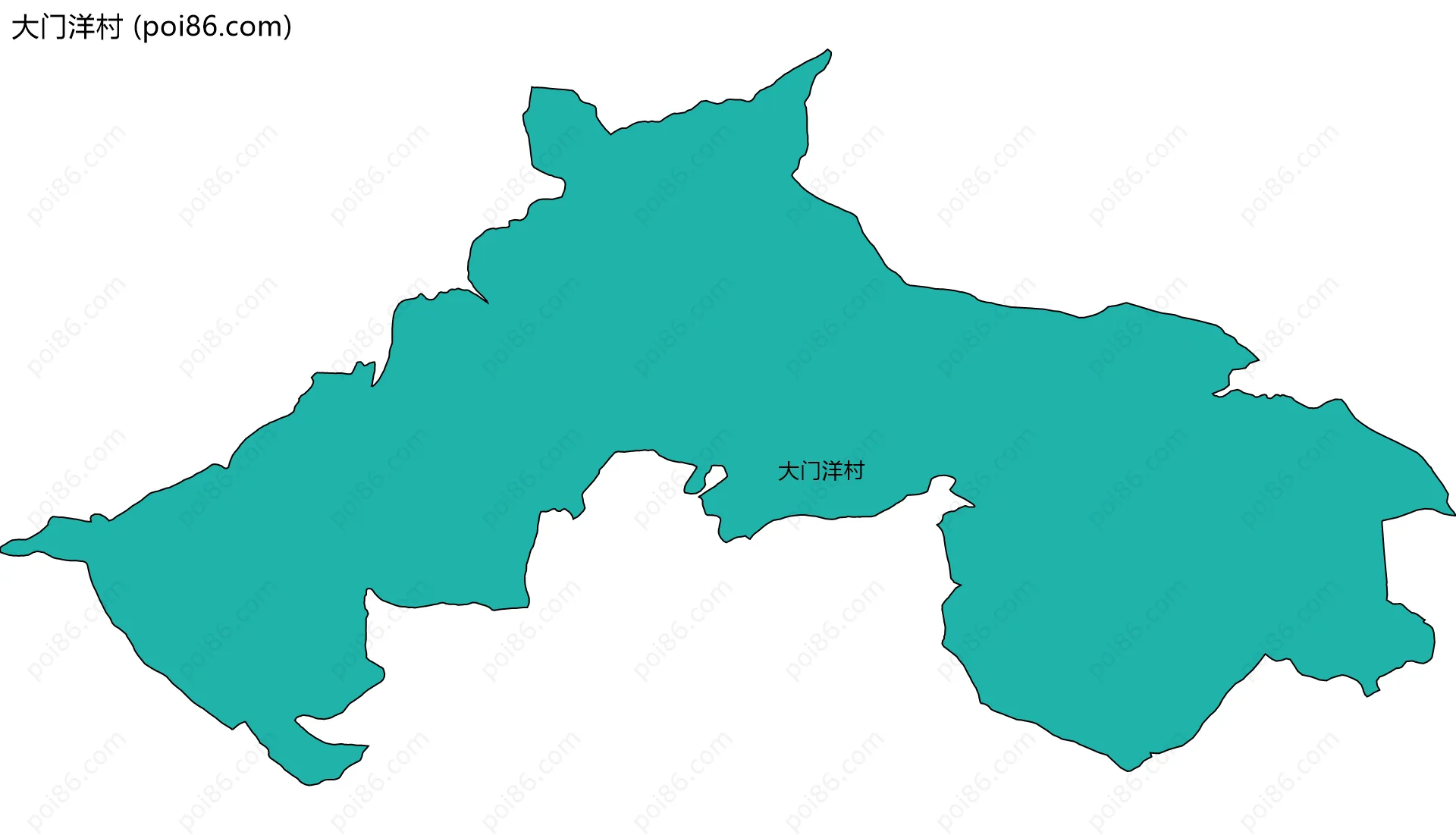 大门洋村边界地图