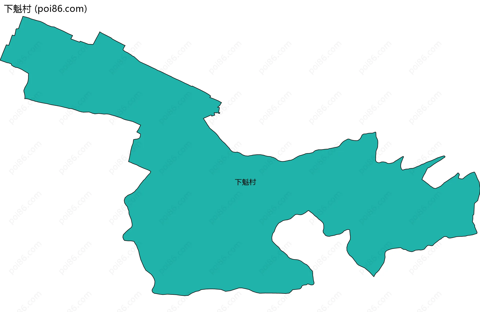 下魁村边界地图