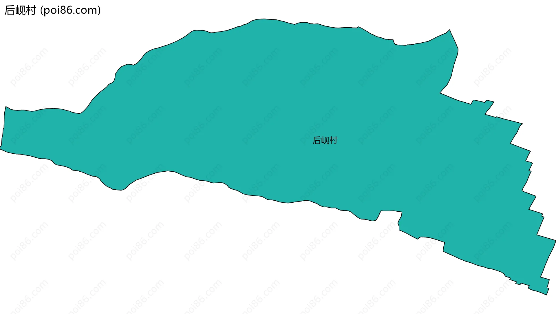 后岘村边界地图