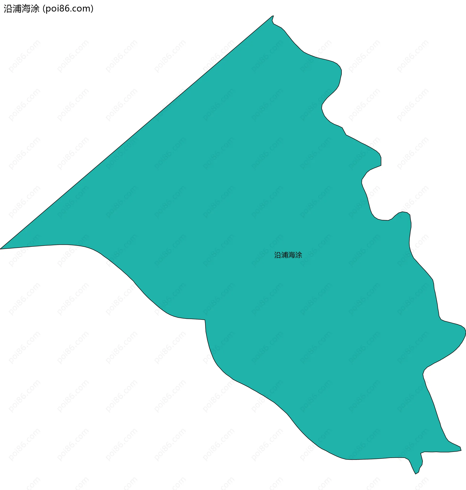 沿浦海涂边界地图