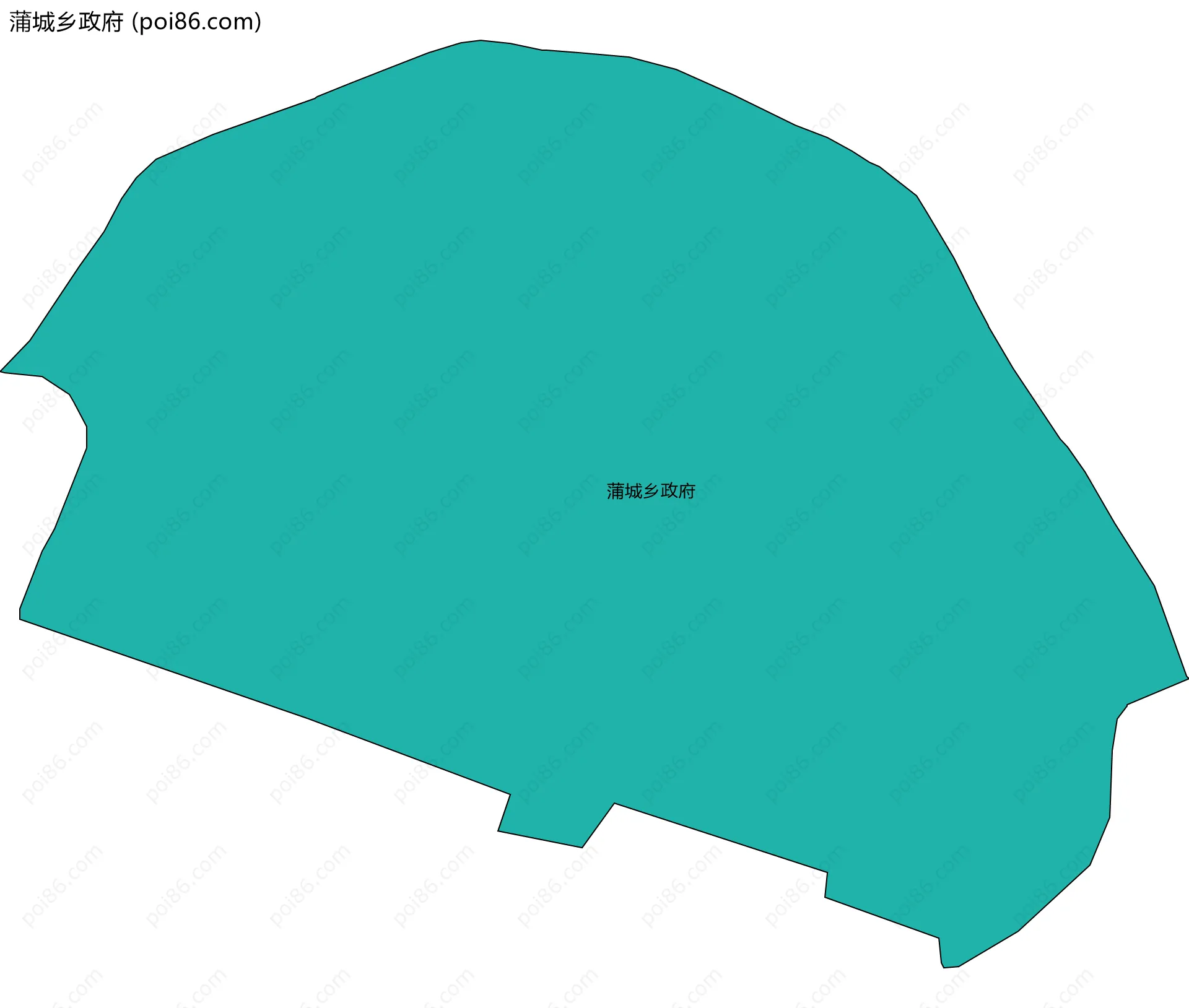 蒲城乡政府边界地图