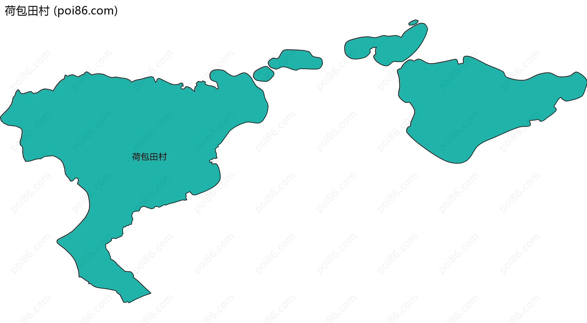 荷包田村边界地图