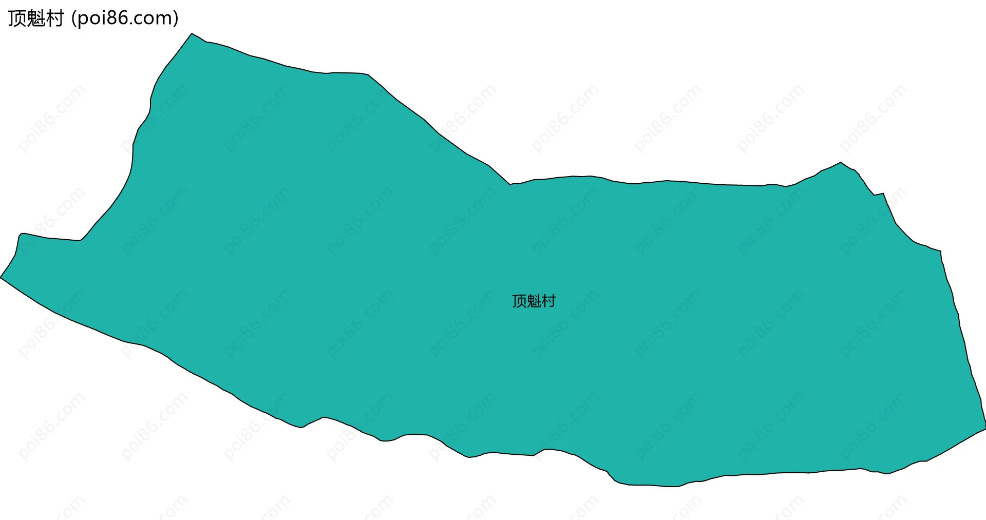 顶魁村边界地图