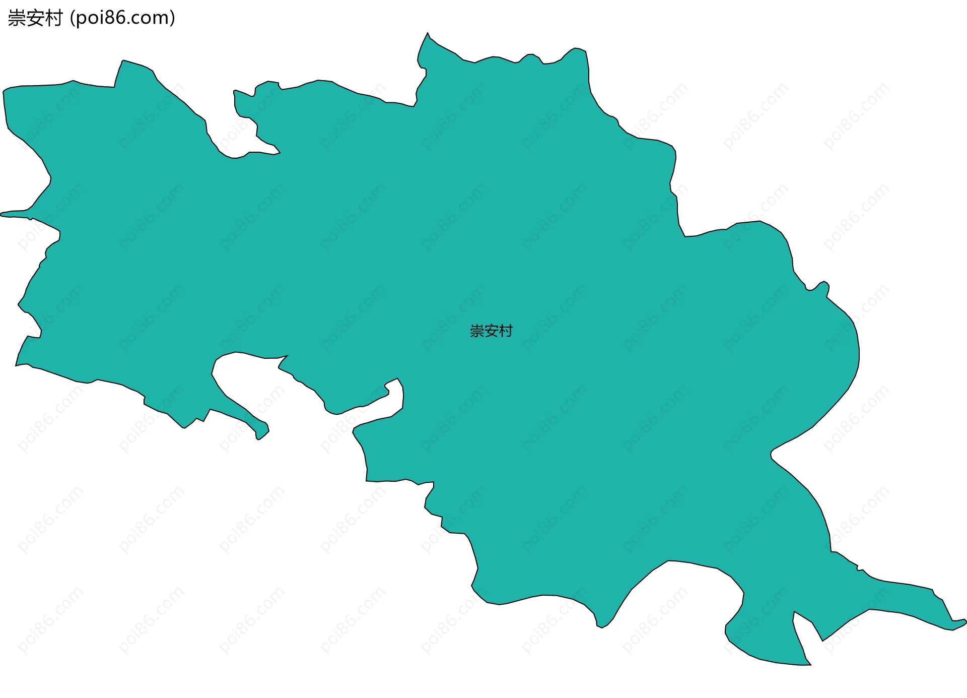 崇安村边界地图