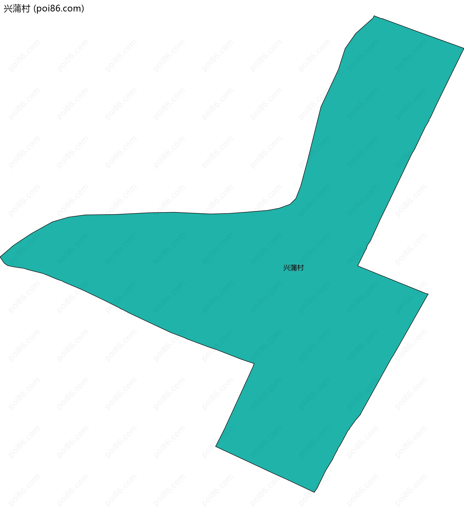 兴蒲村边界地图