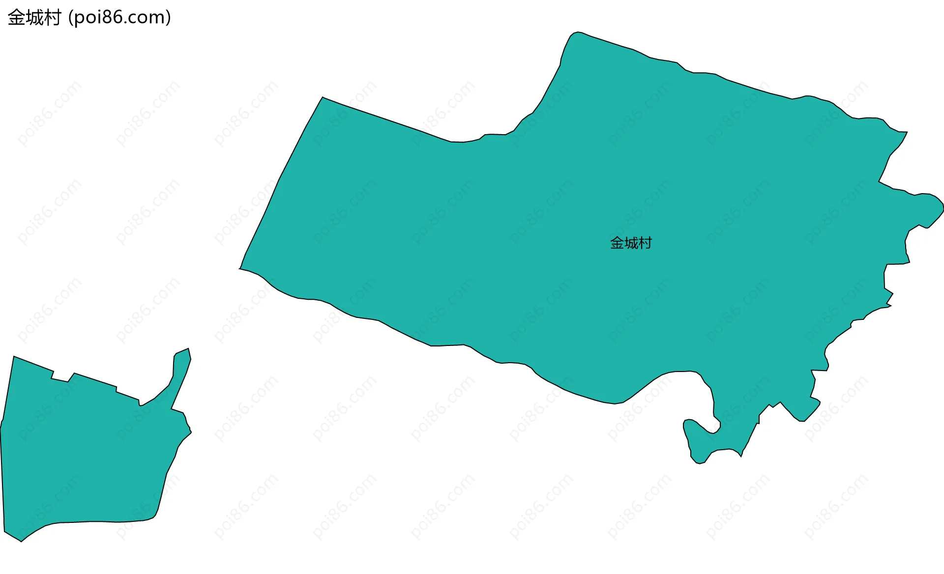 金城村边界地图