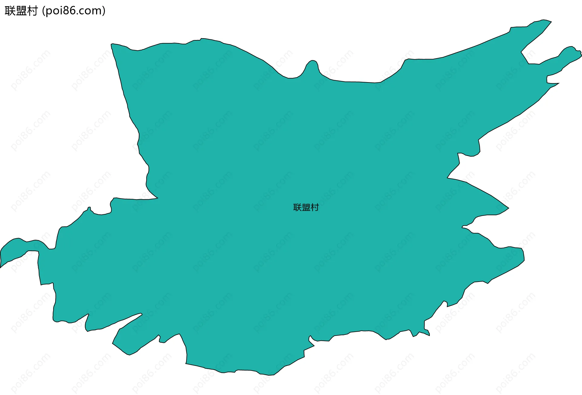 联盟村边界地图