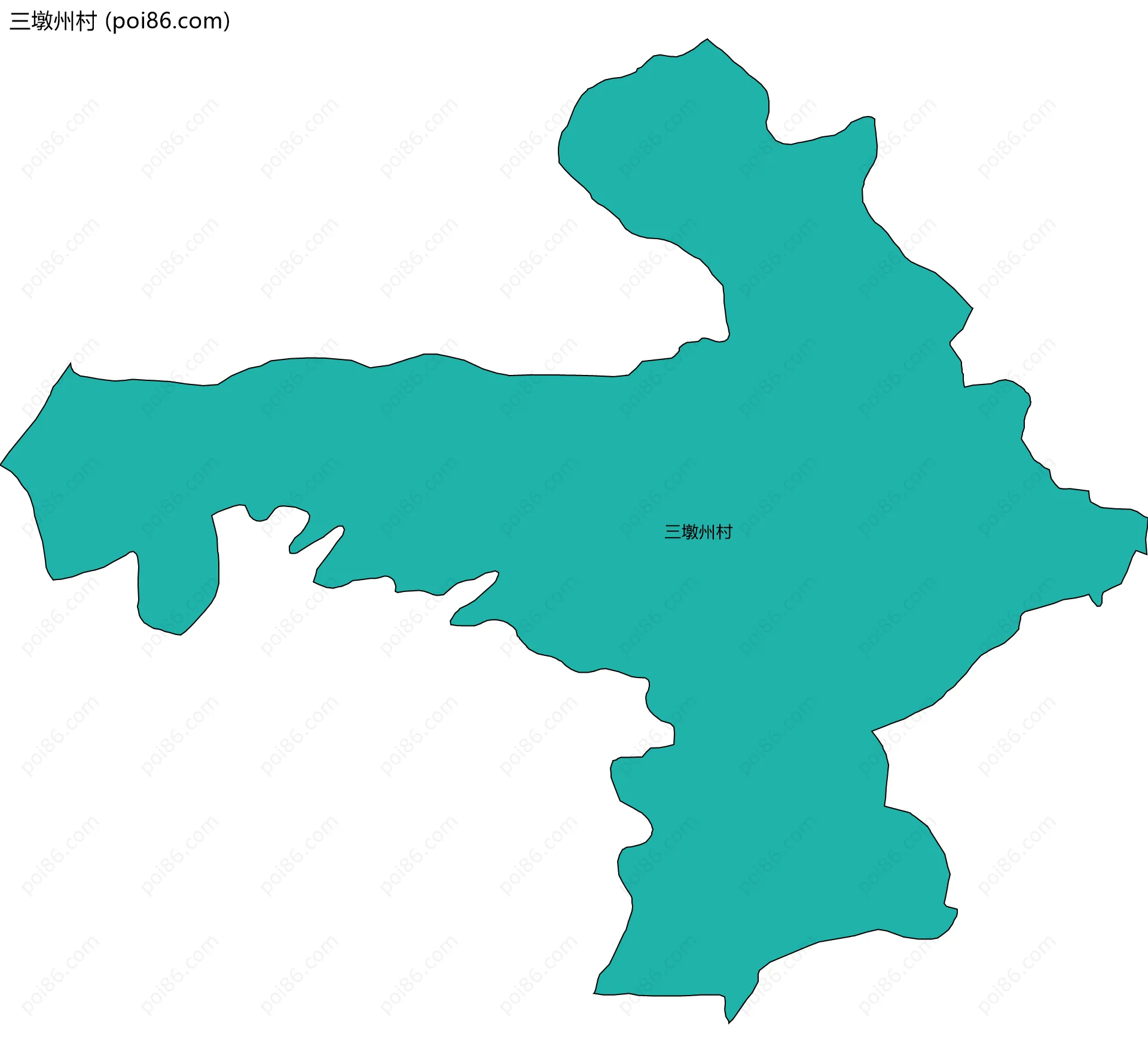 三墩州村边界地图