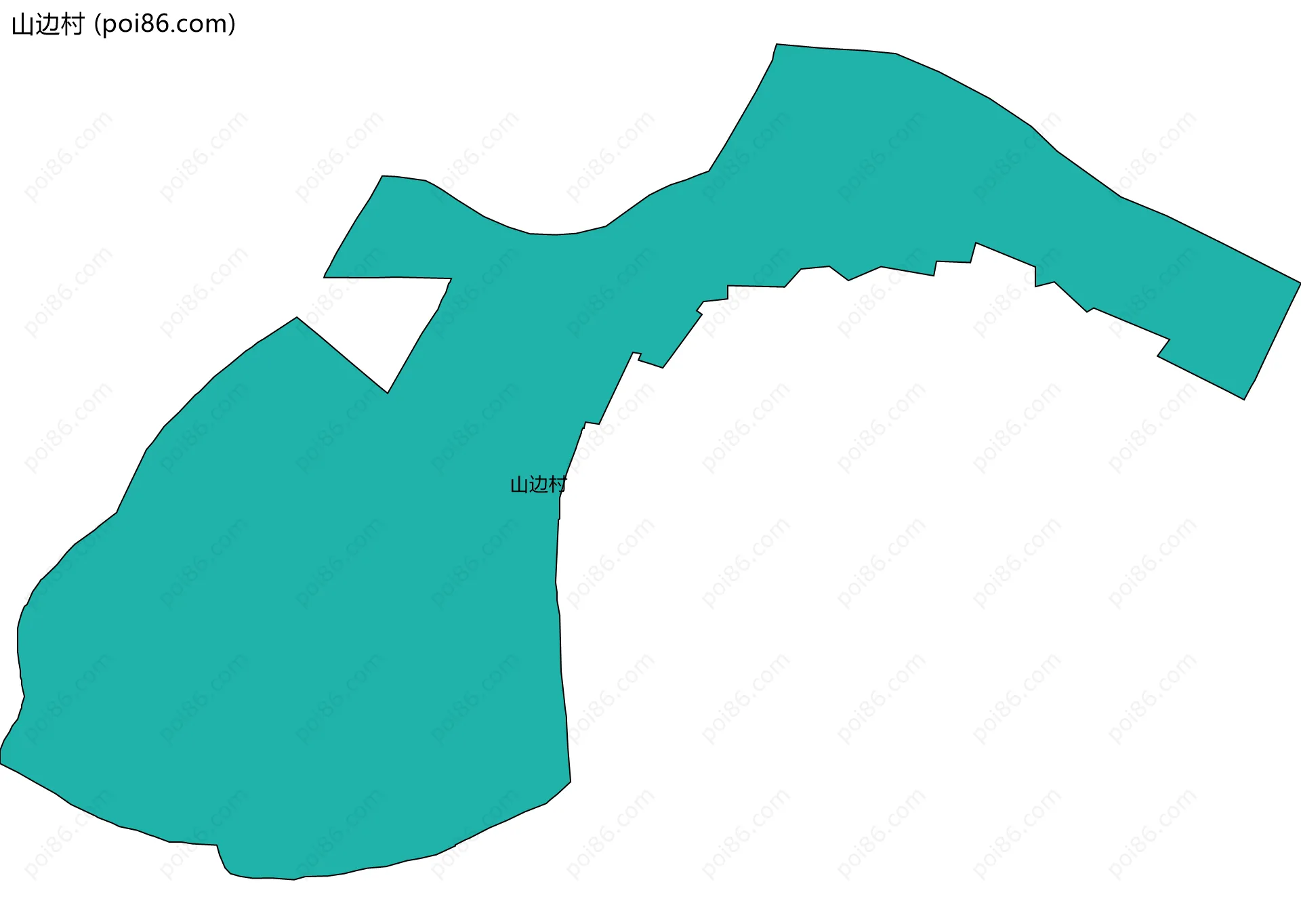 山边村边界地图