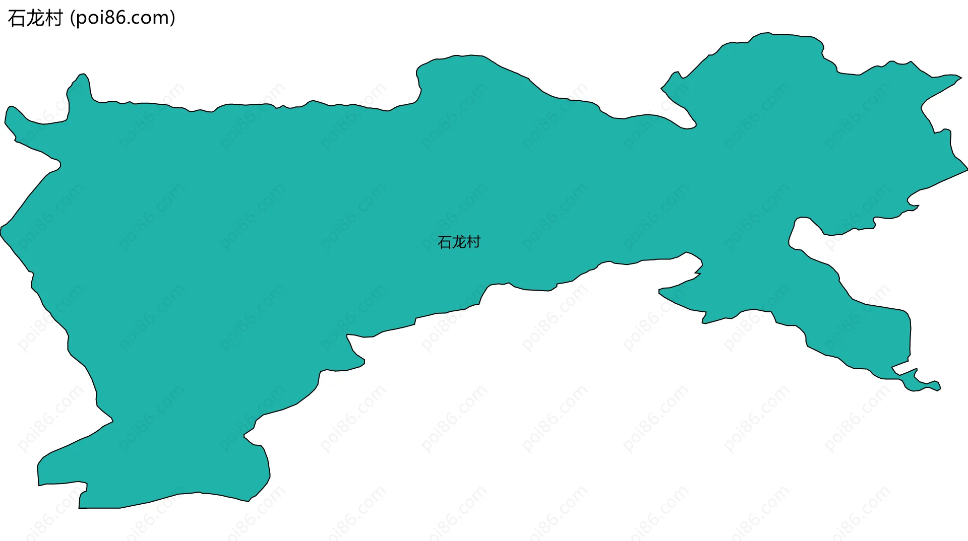 石龙村边界地图