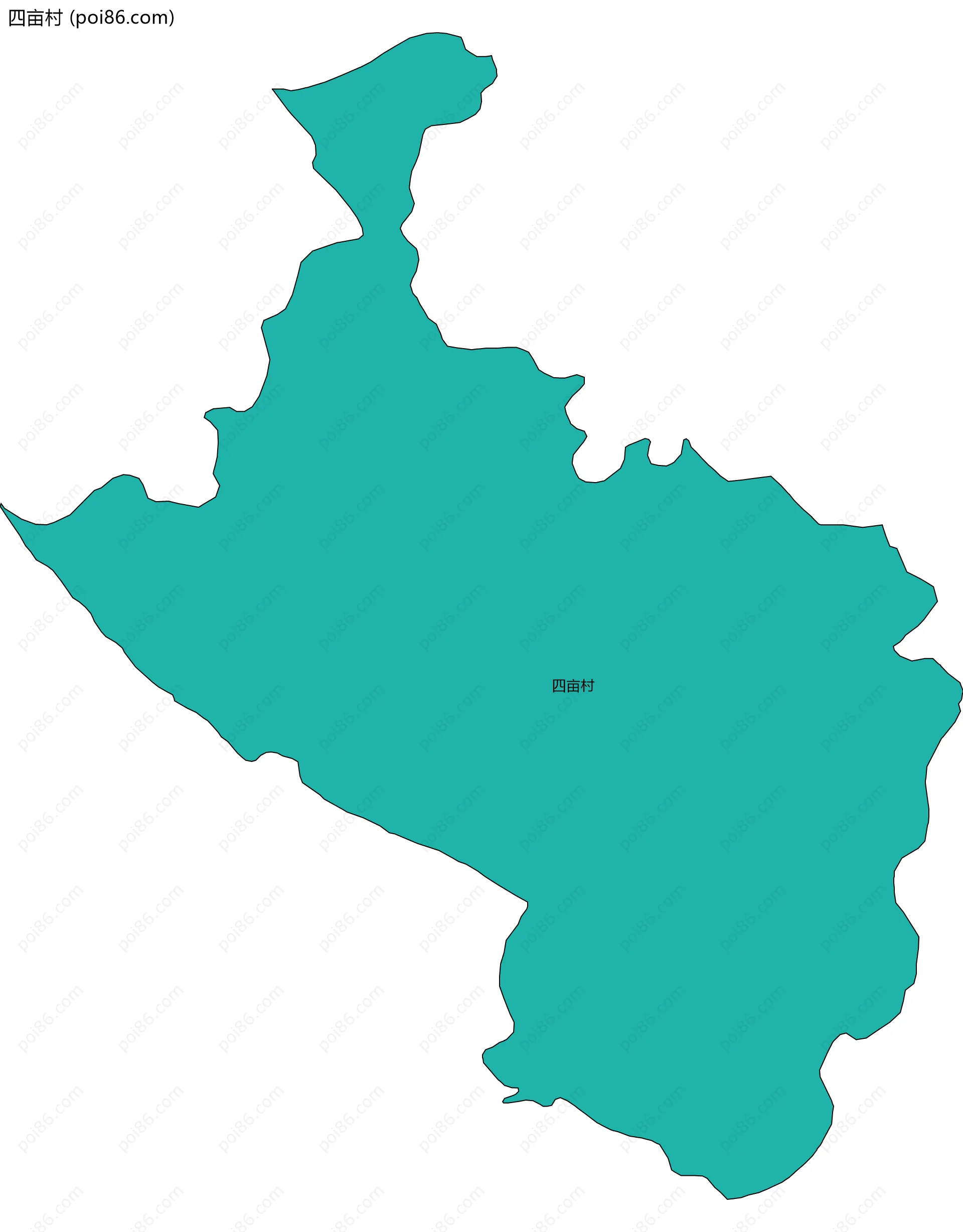 四亩村边界地图