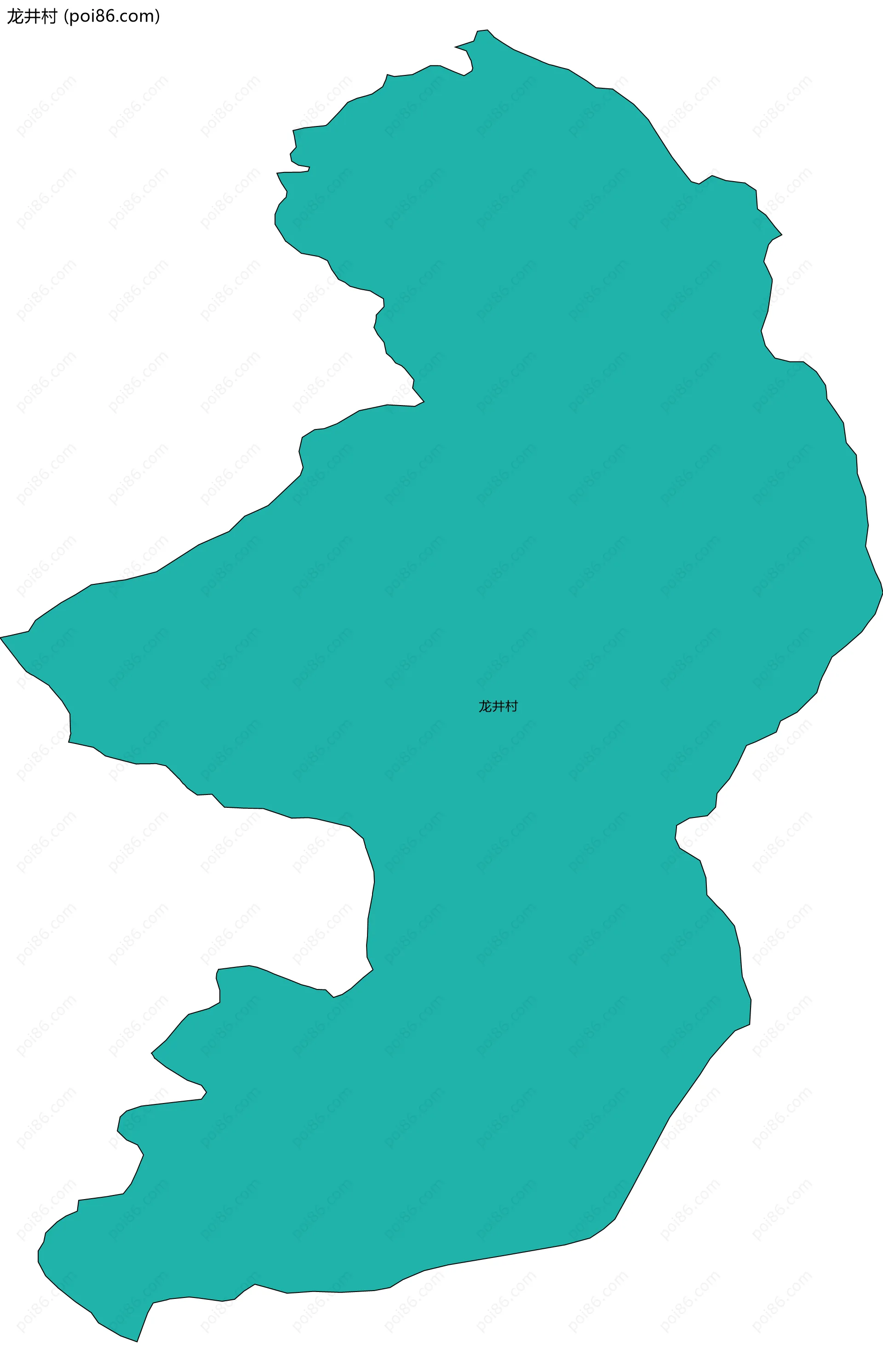 龙井村边界地图
