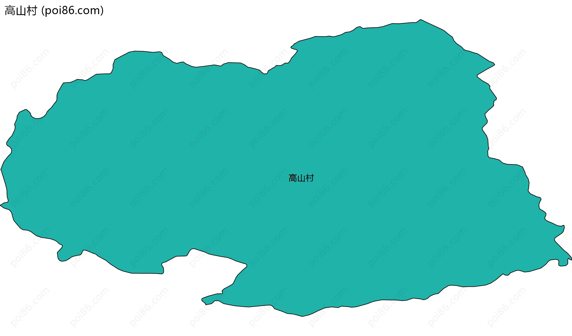 高山村边界地图