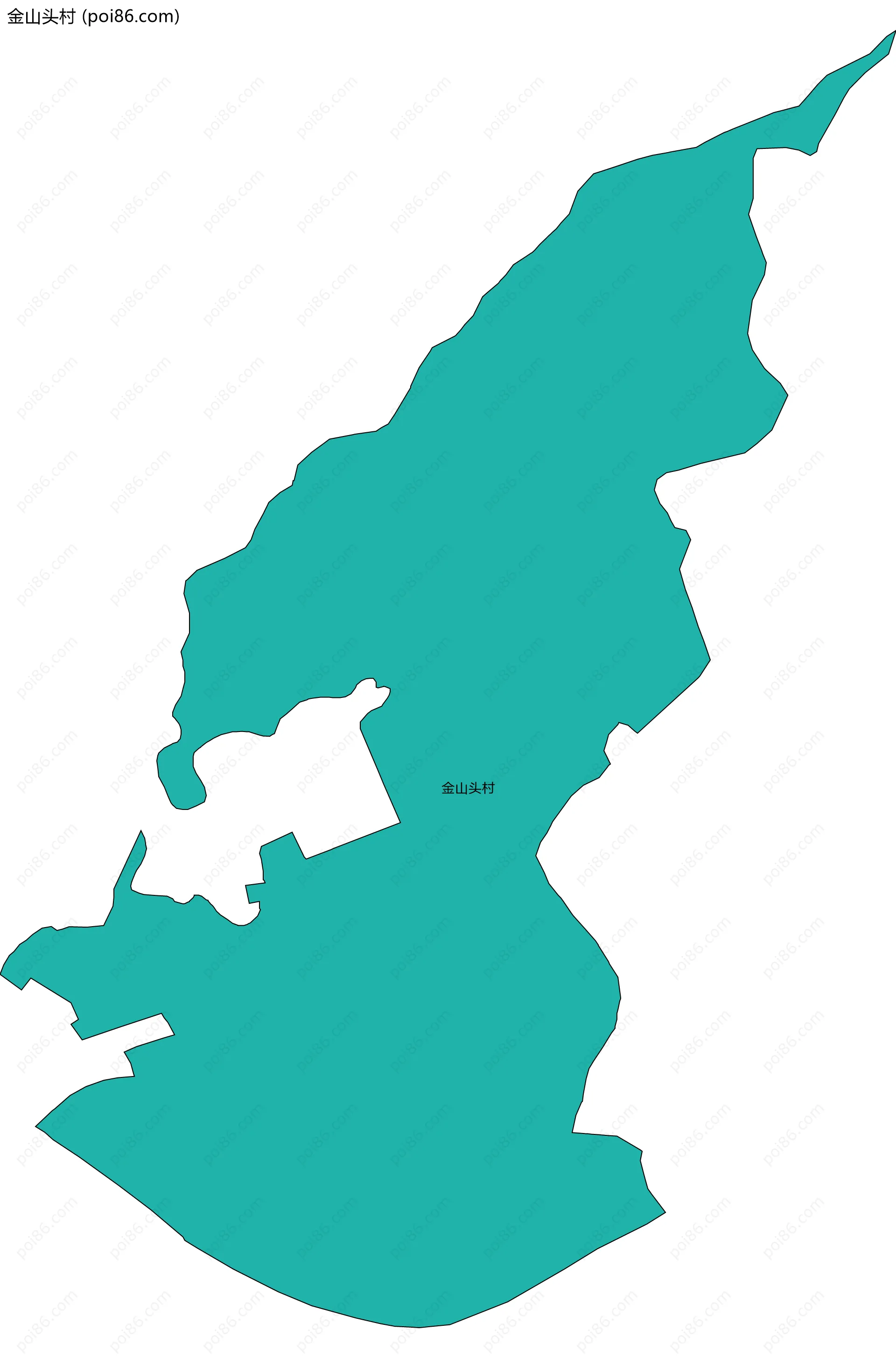金山头村边界地图