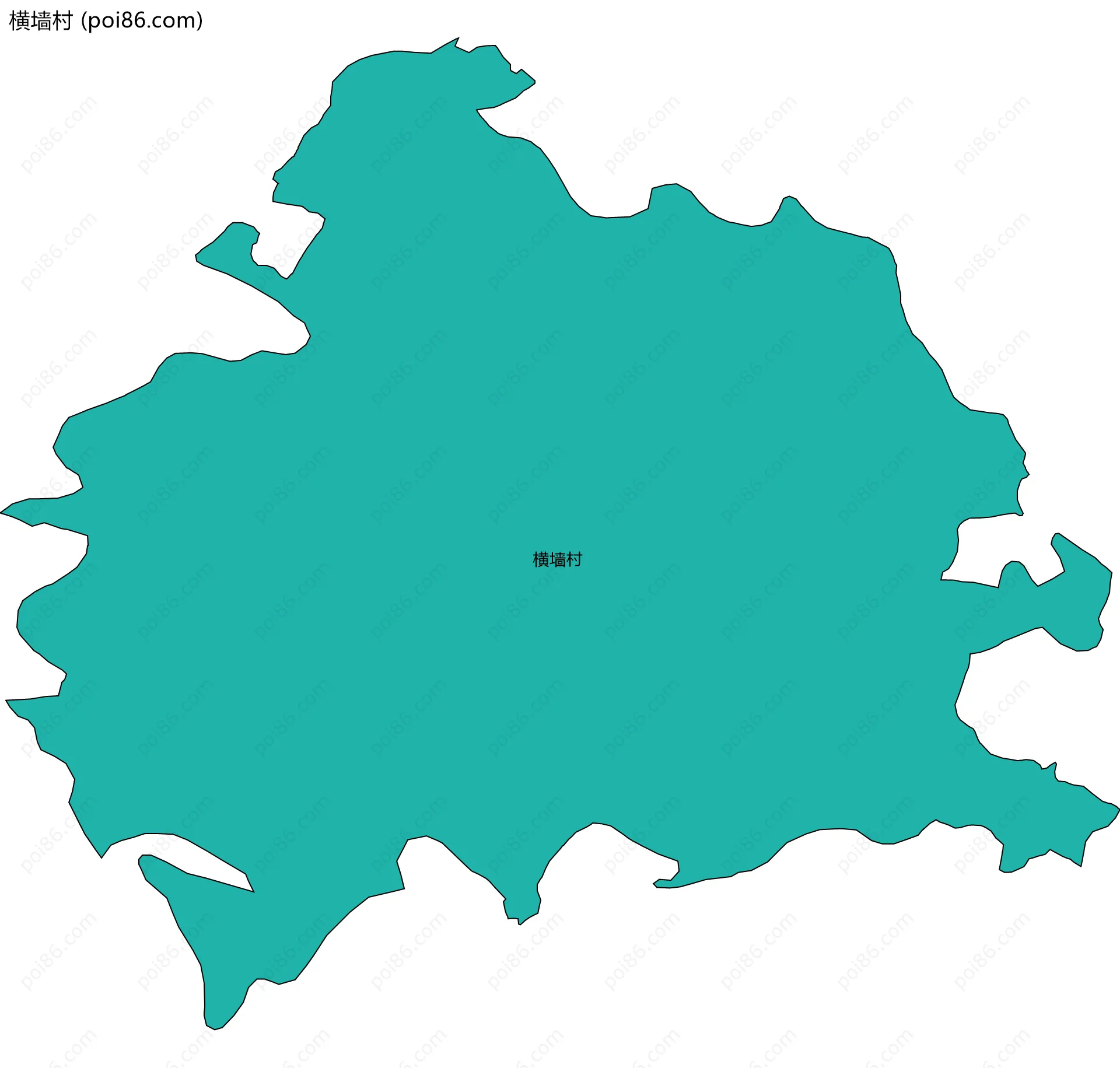 横墙村边界地图