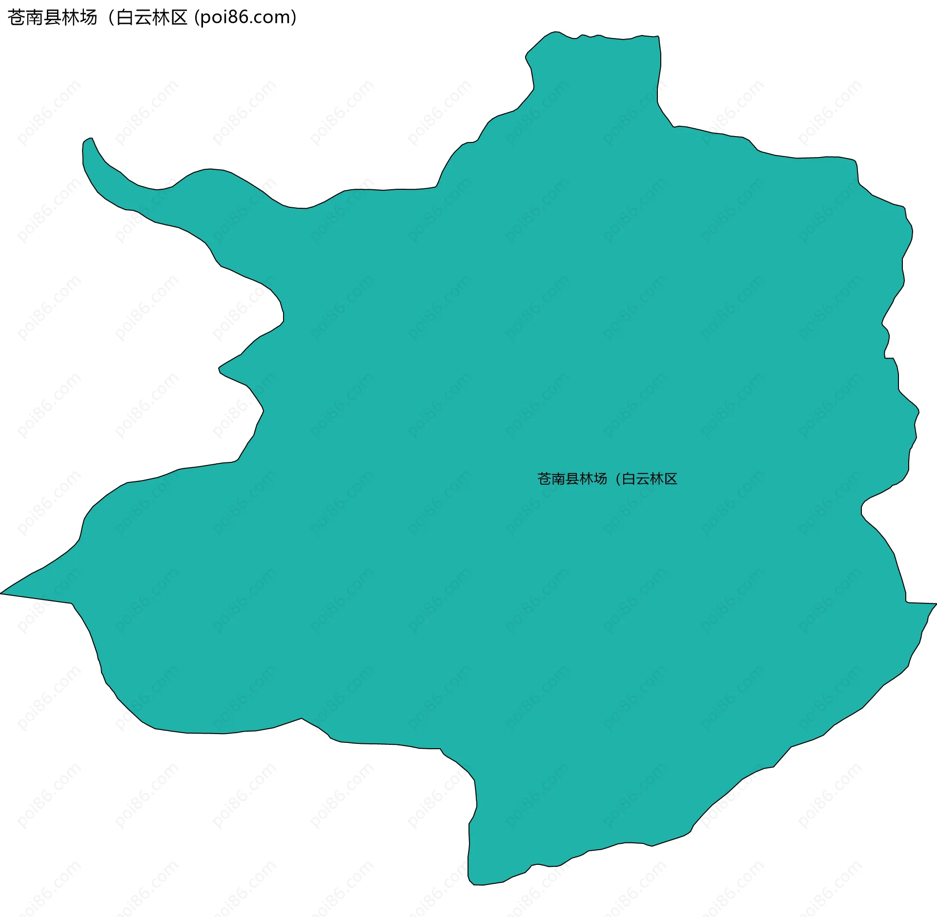 苍南县林场（白云林区边界地图