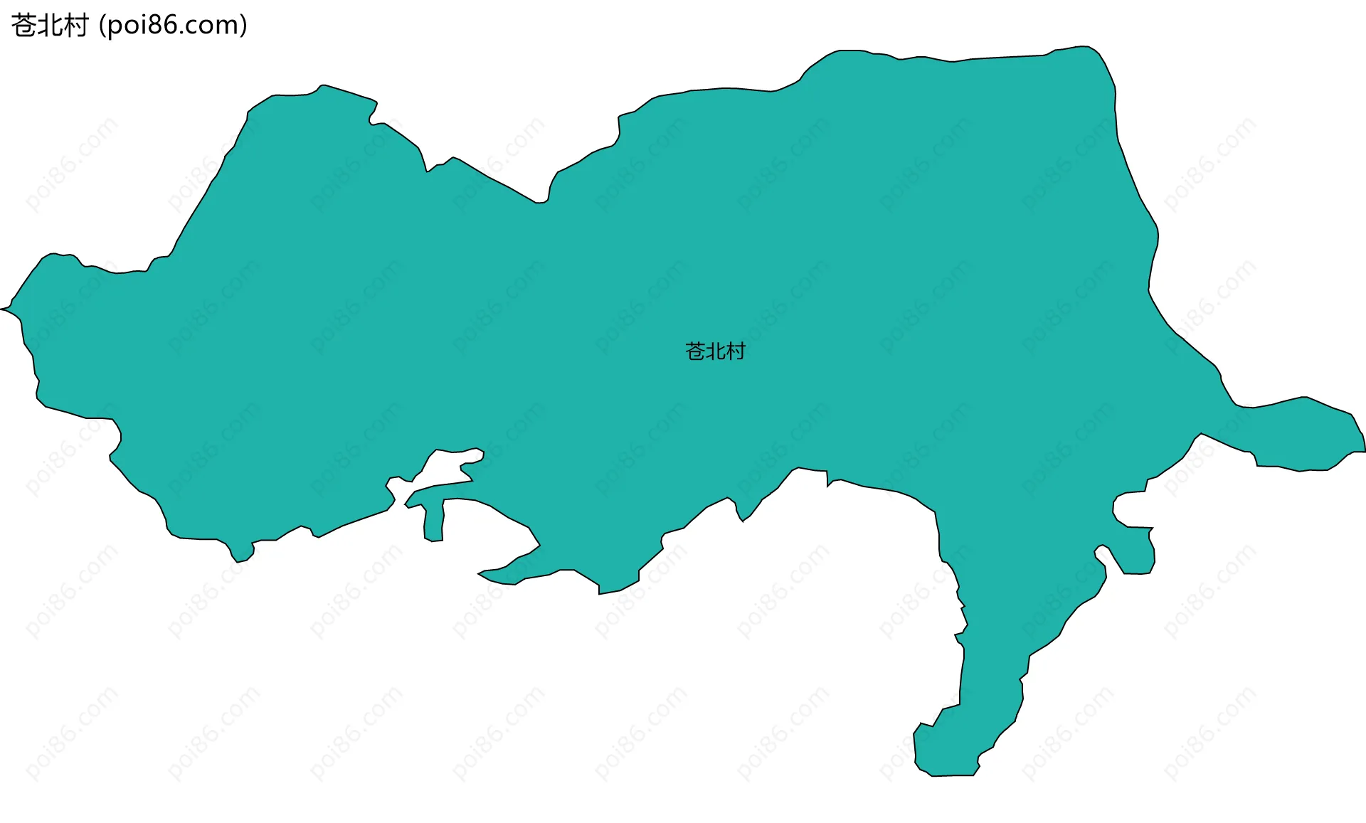 苍北村边界地图