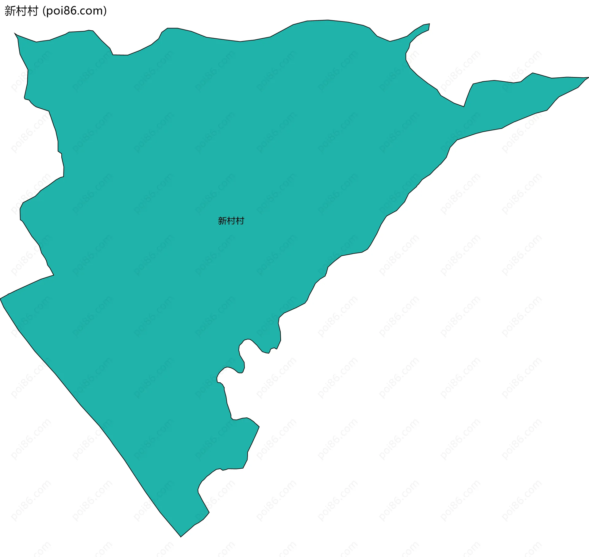 新村村边界地图