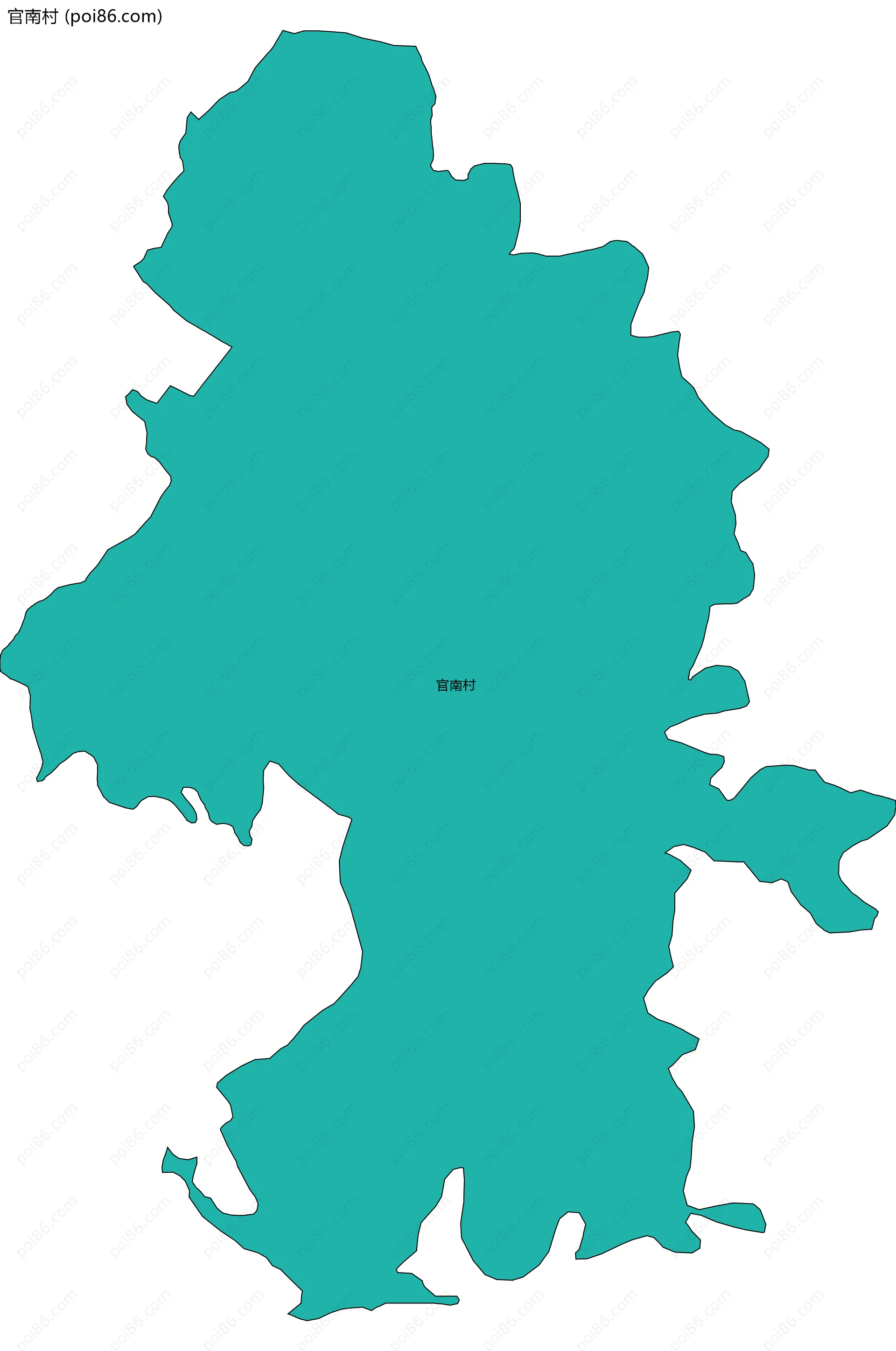 官南村边界地图