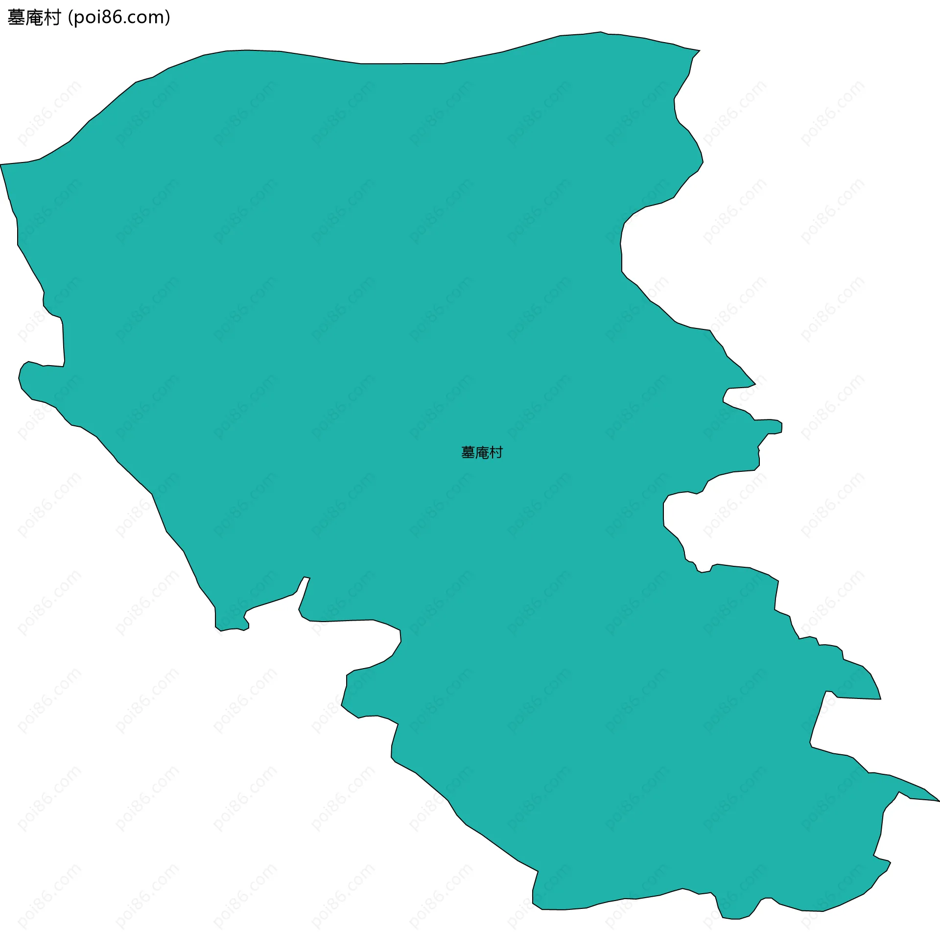 墓庵村边界地图