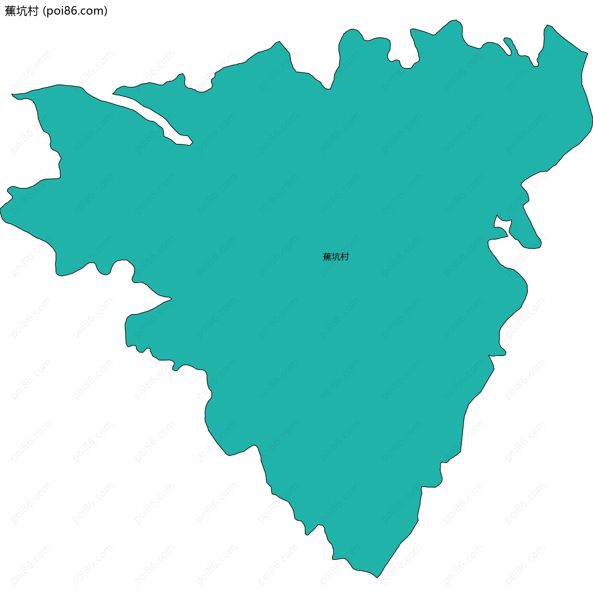 蕉坑村边界地图