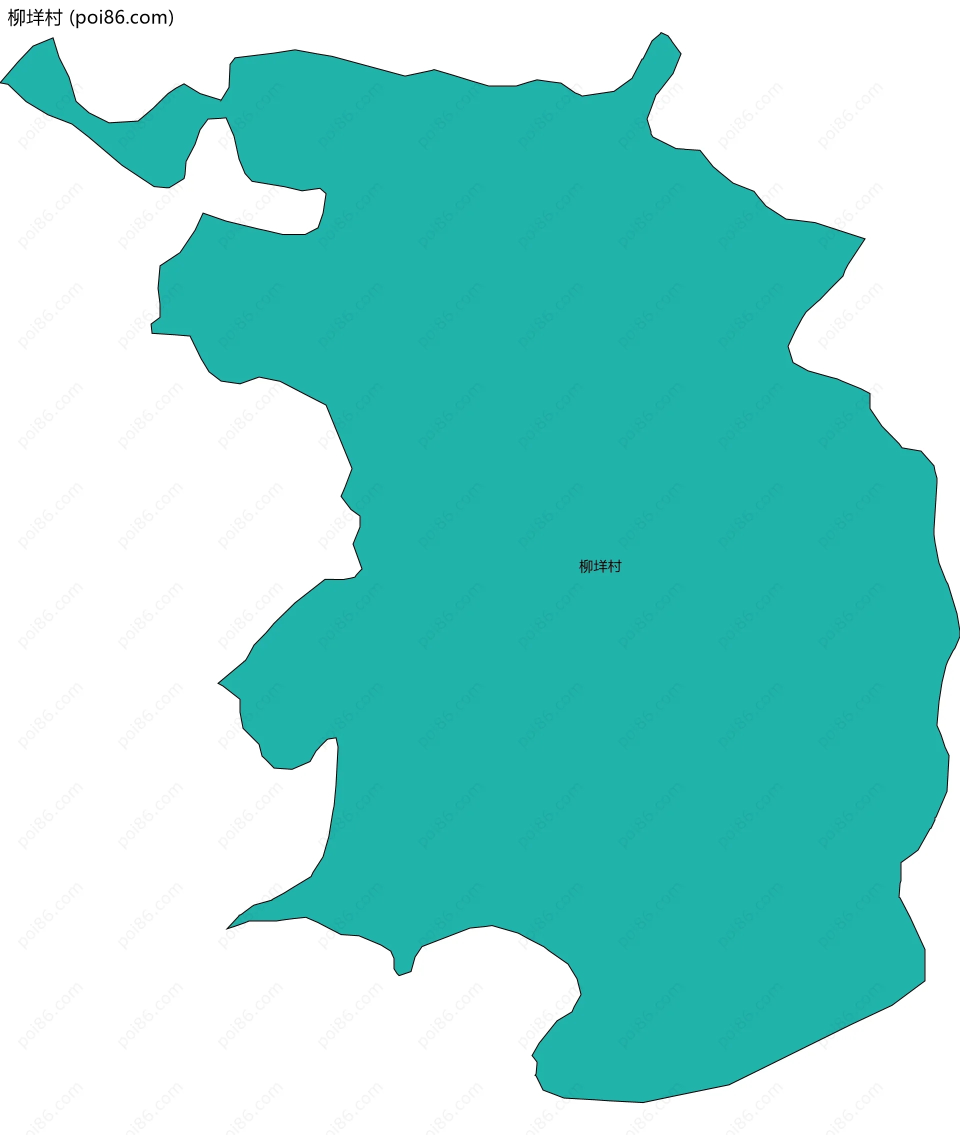 柳垟村边界地图