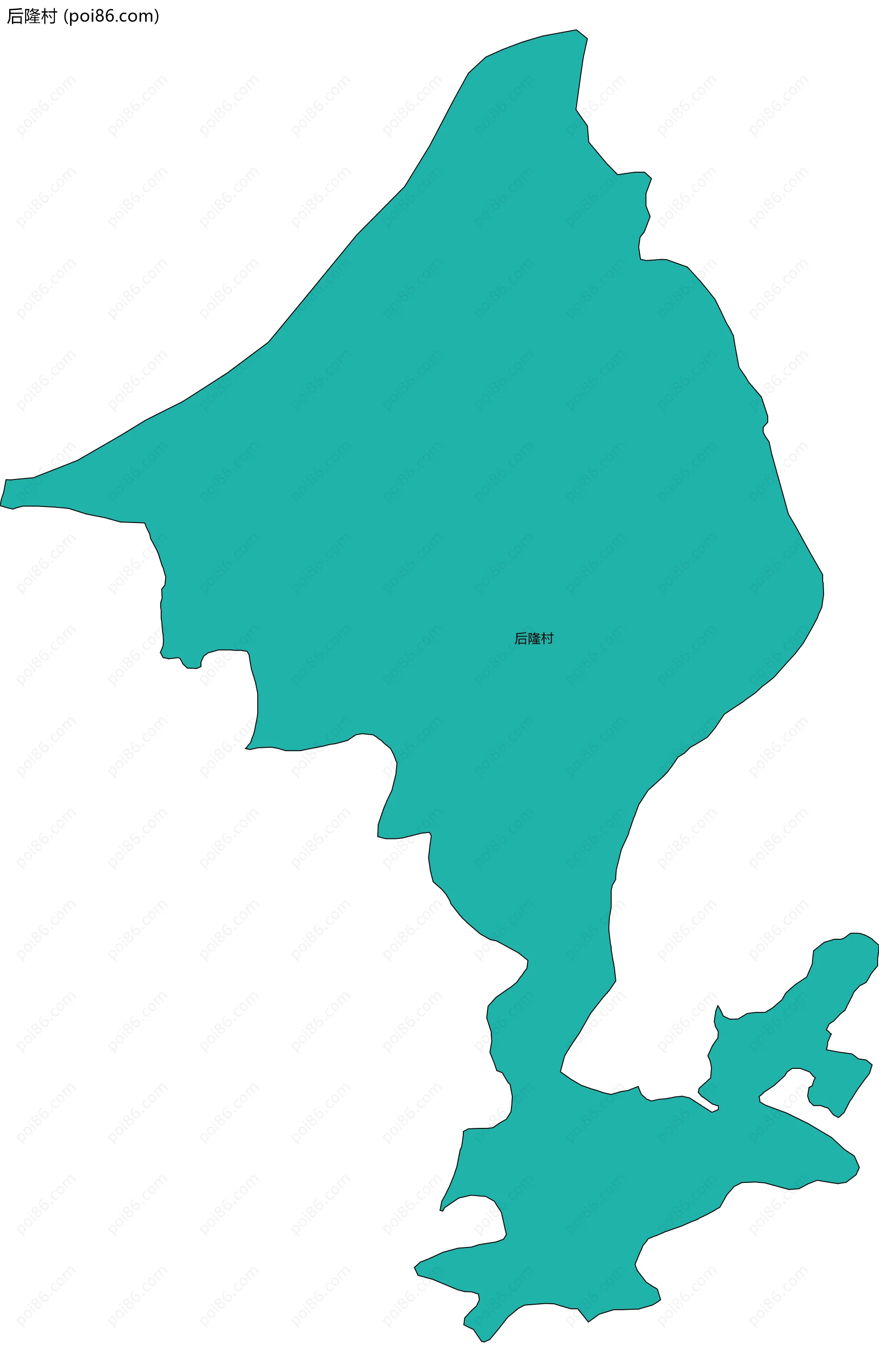 后隆村边界地图