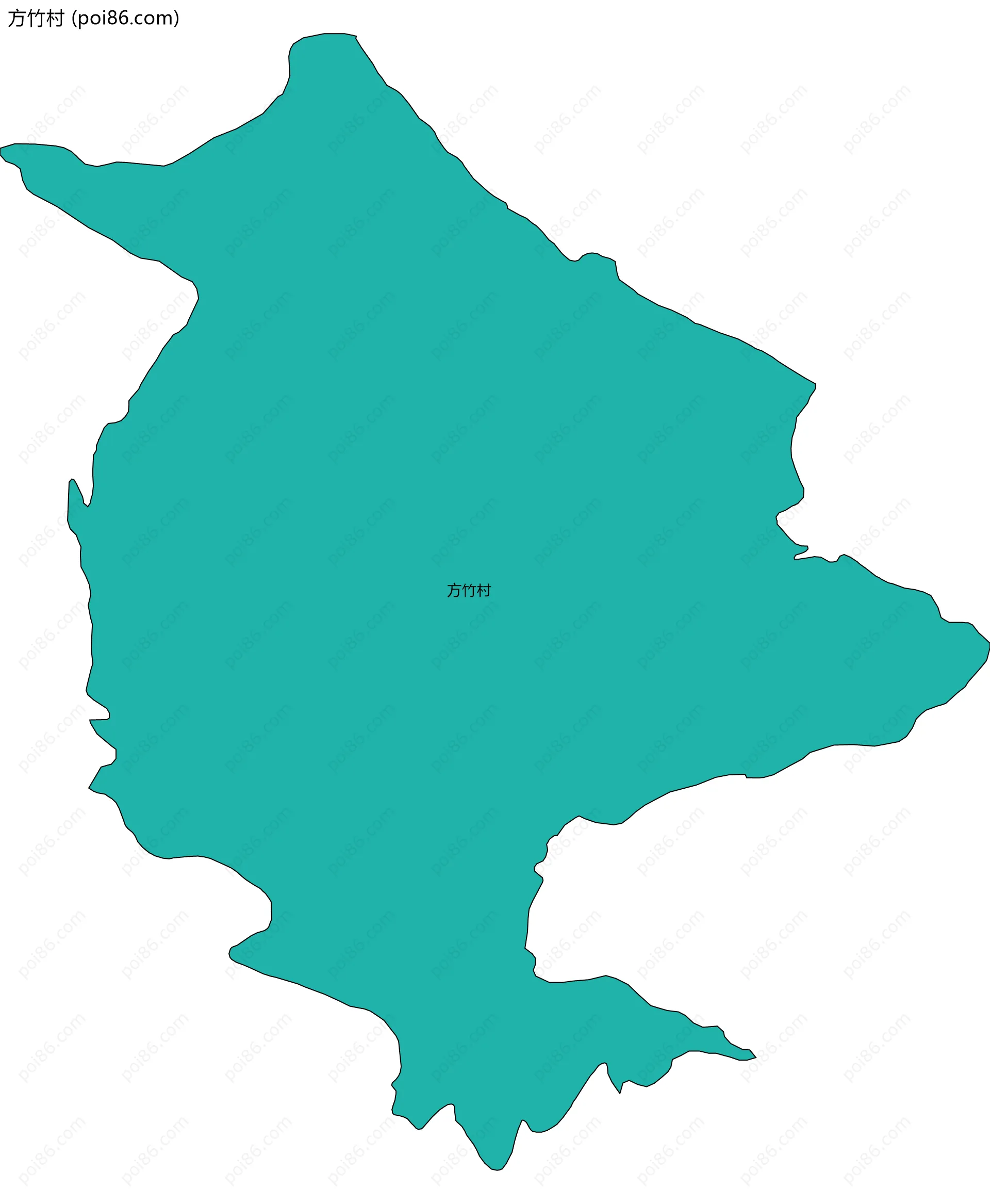 方竹村边界地图