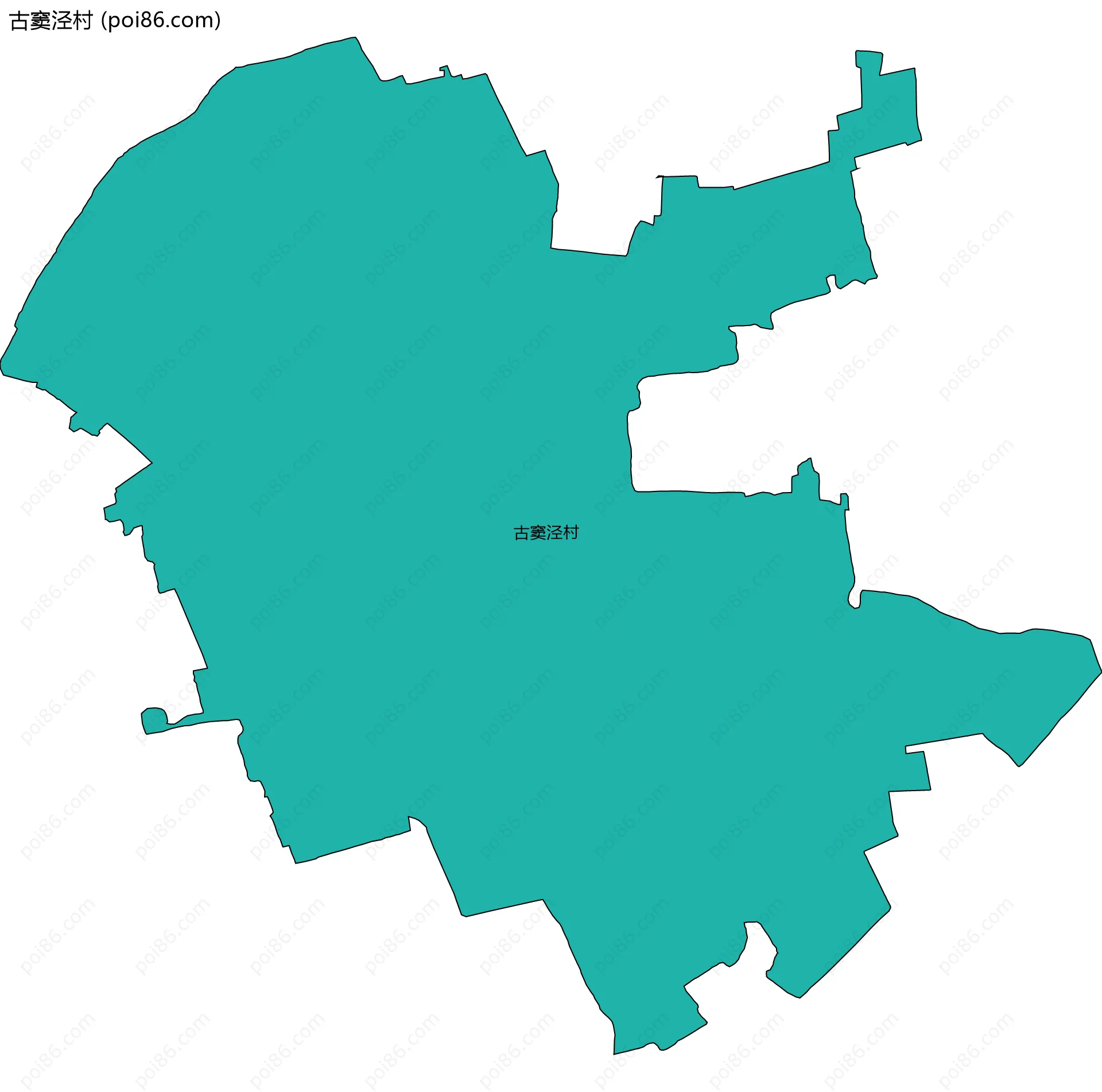 古窦泾村边界地图