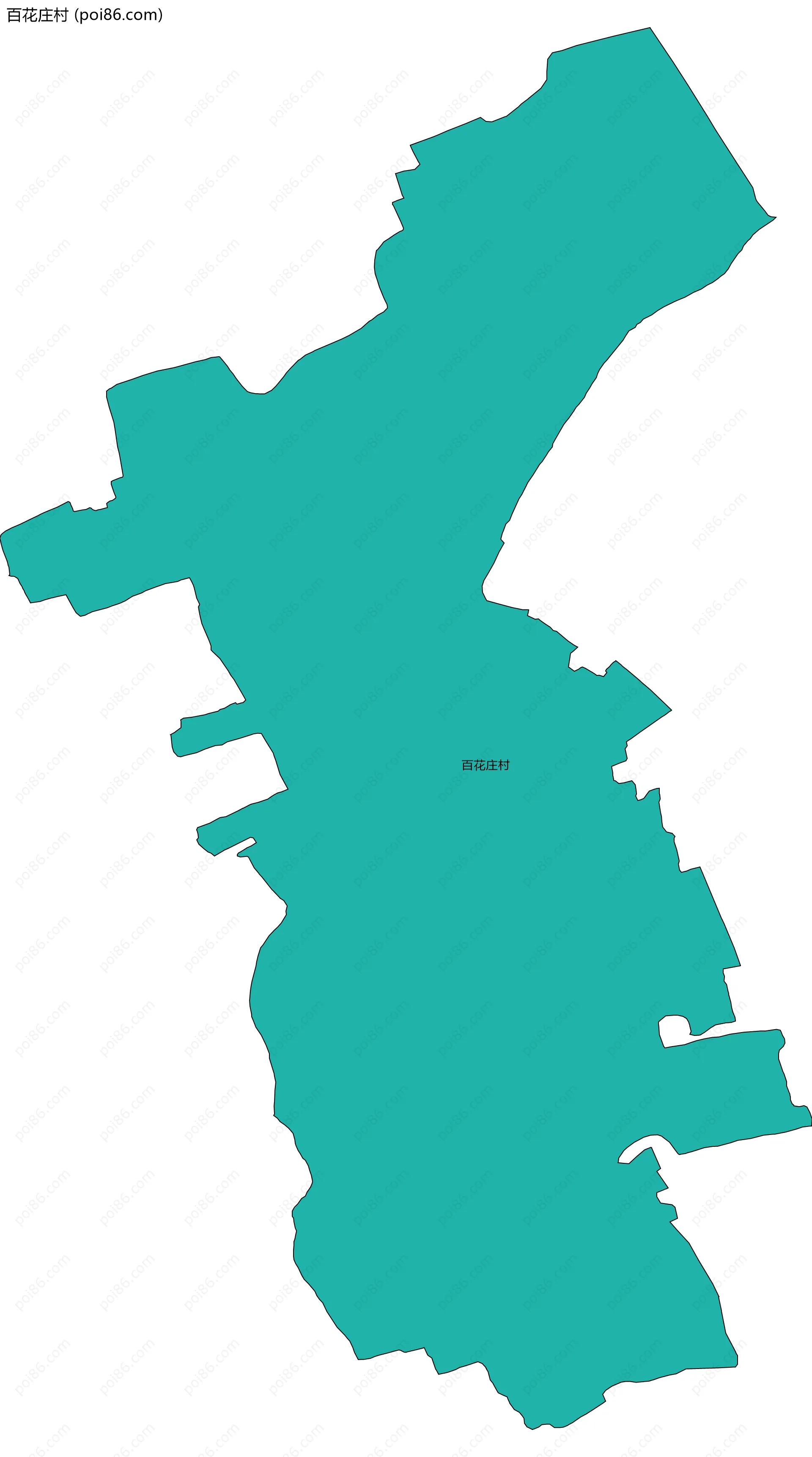 百花庄村边界地图