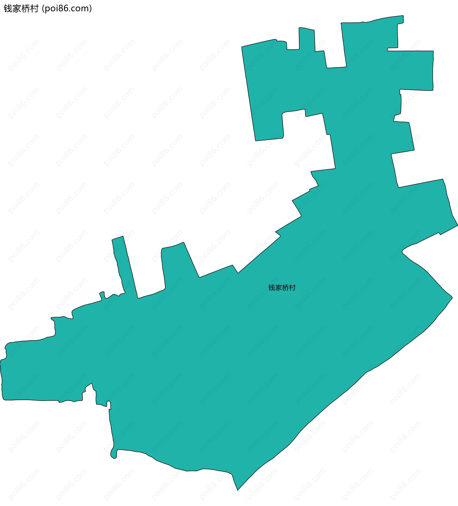 钱家桥村边界地图