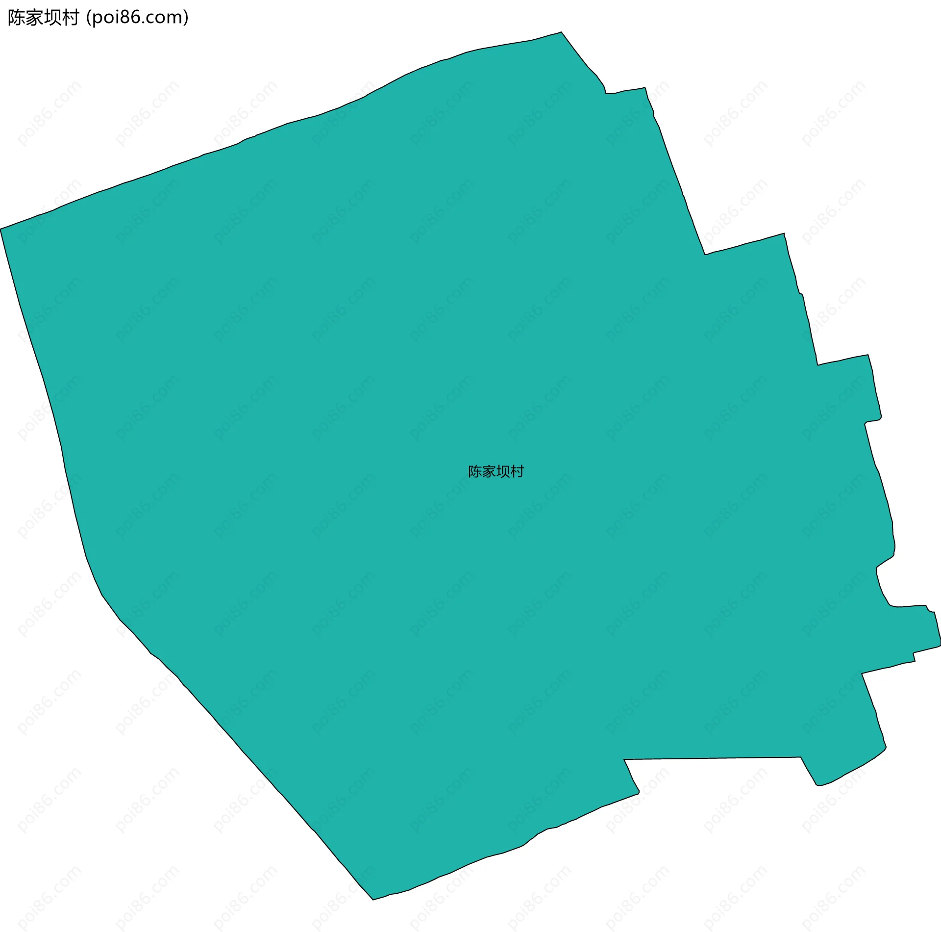 陈家坝村边界地图