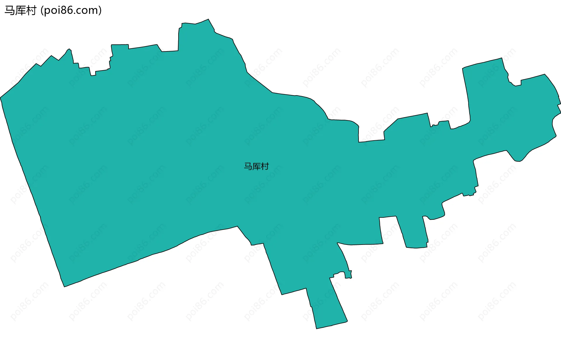 马厍村边界地图