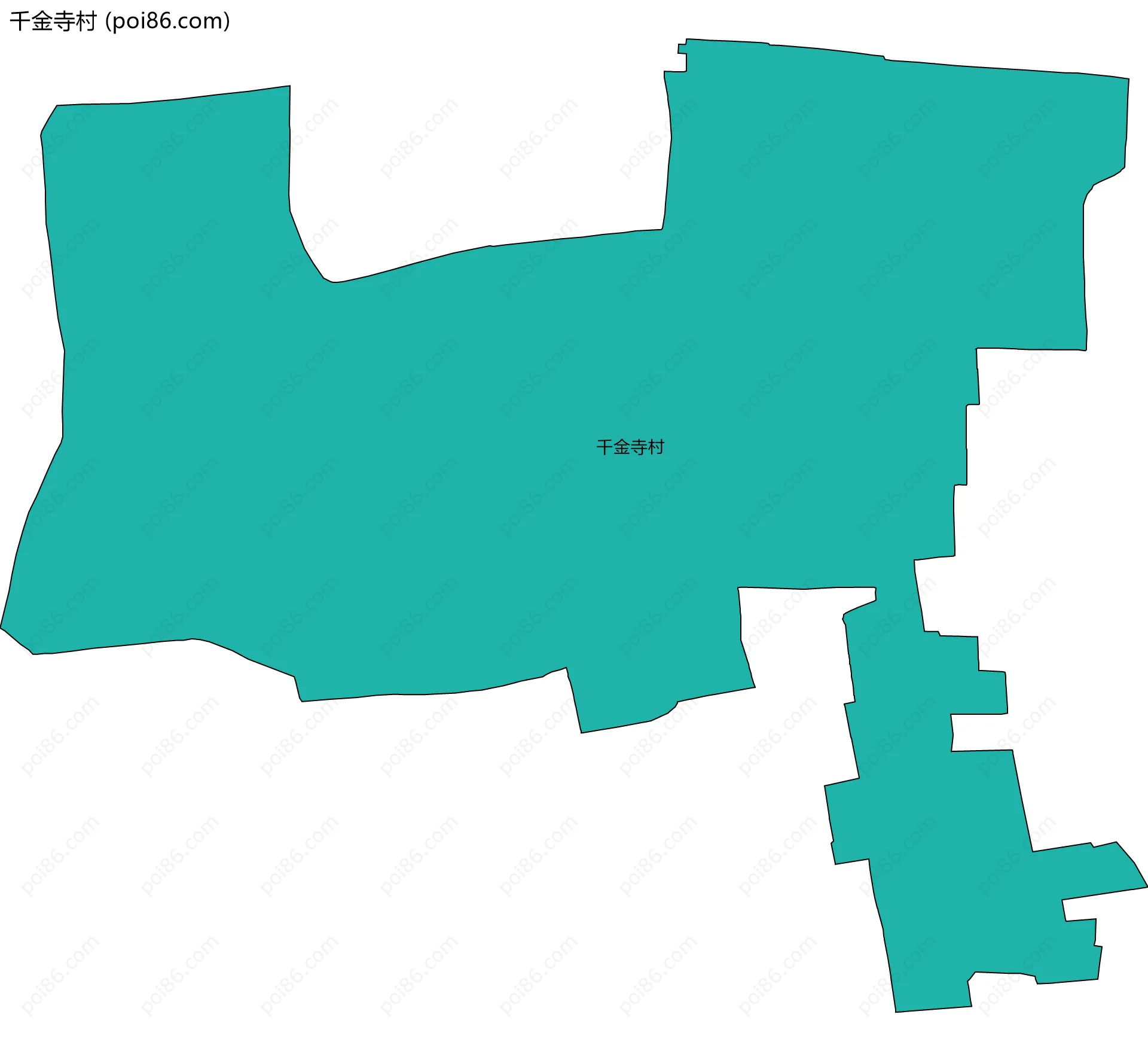 千金寺村边界地图
