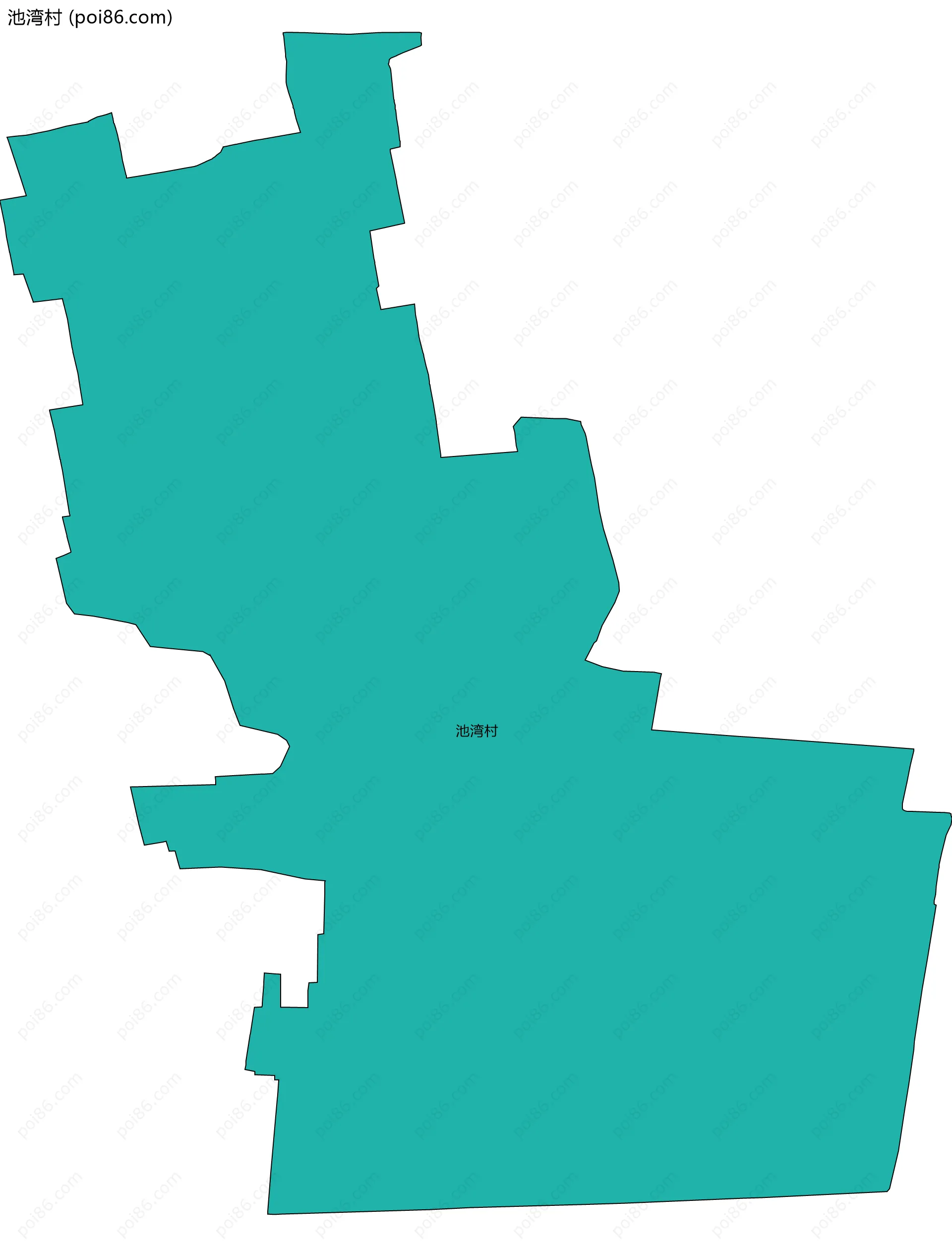 池湾村边界地图