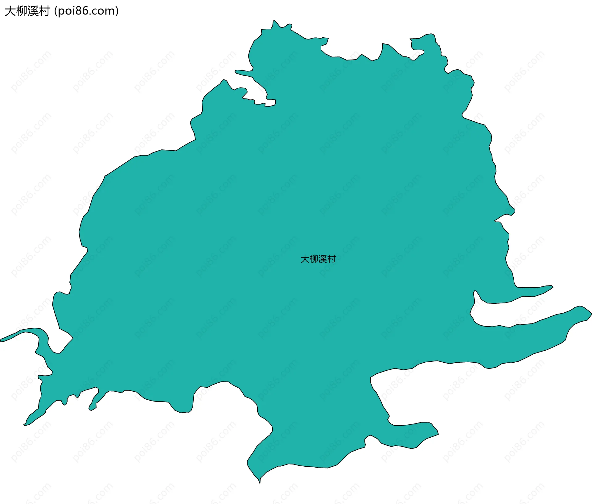 大柳溪村边界地图