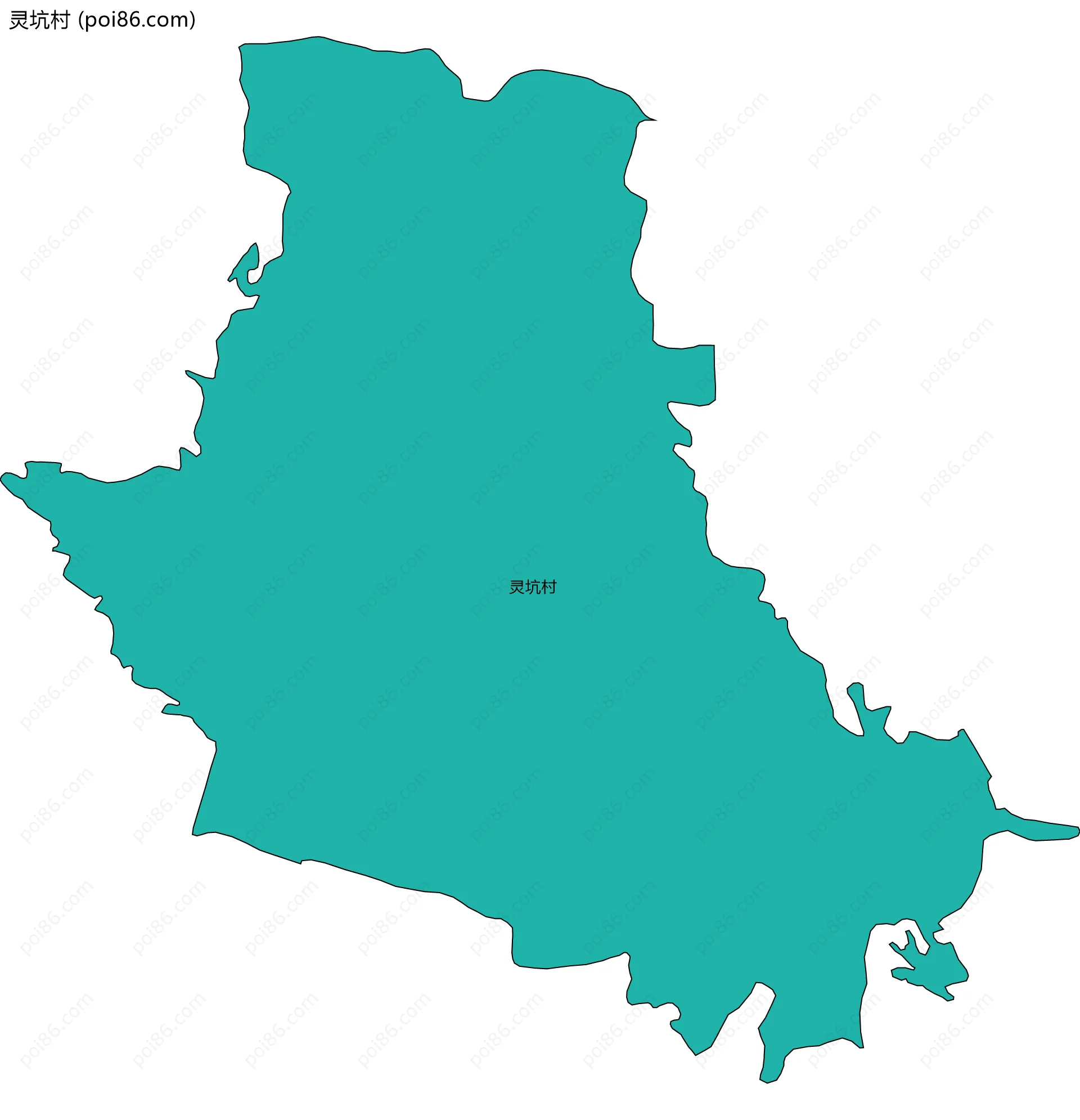 灵坑村边界地图