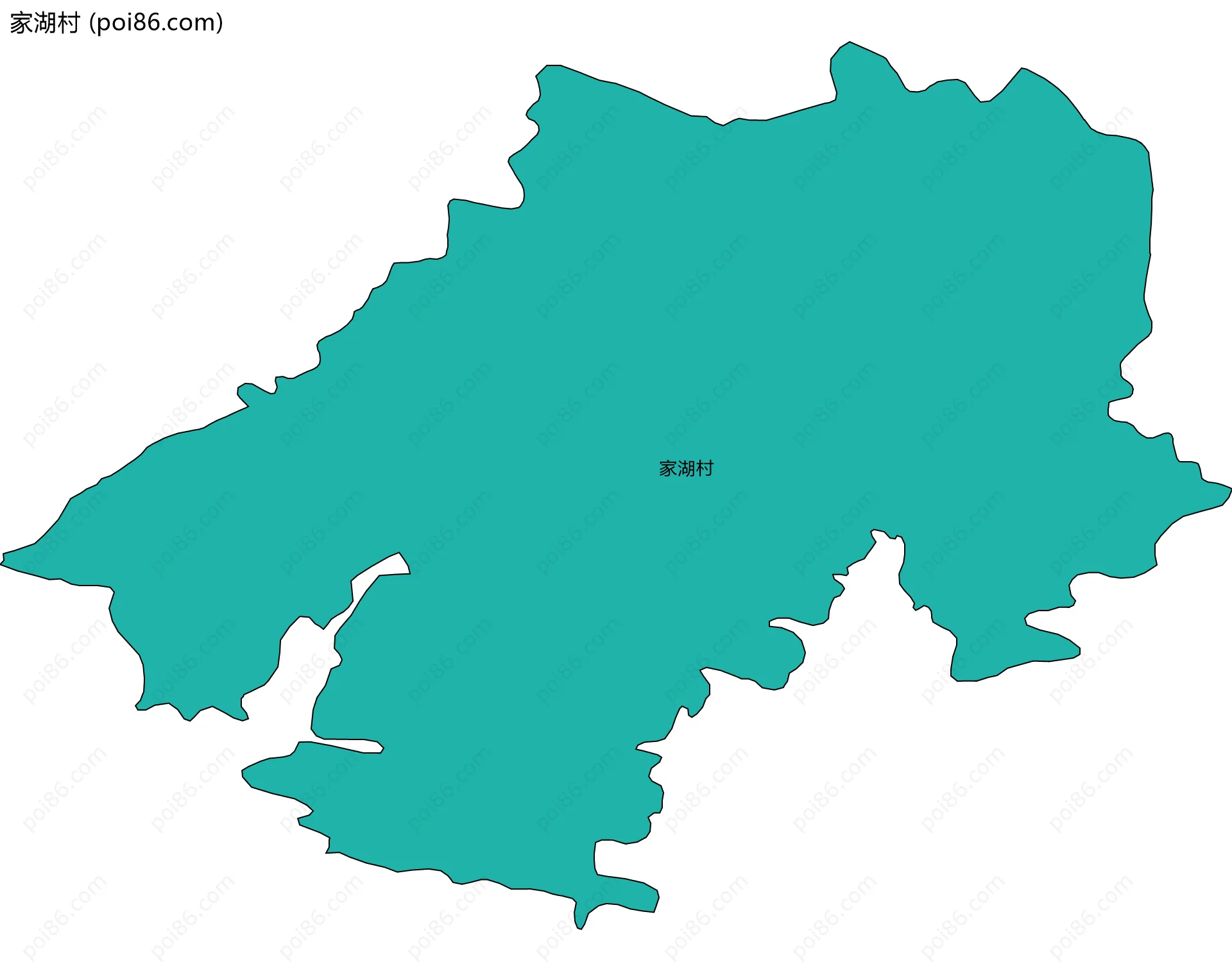 家湖村边界地图