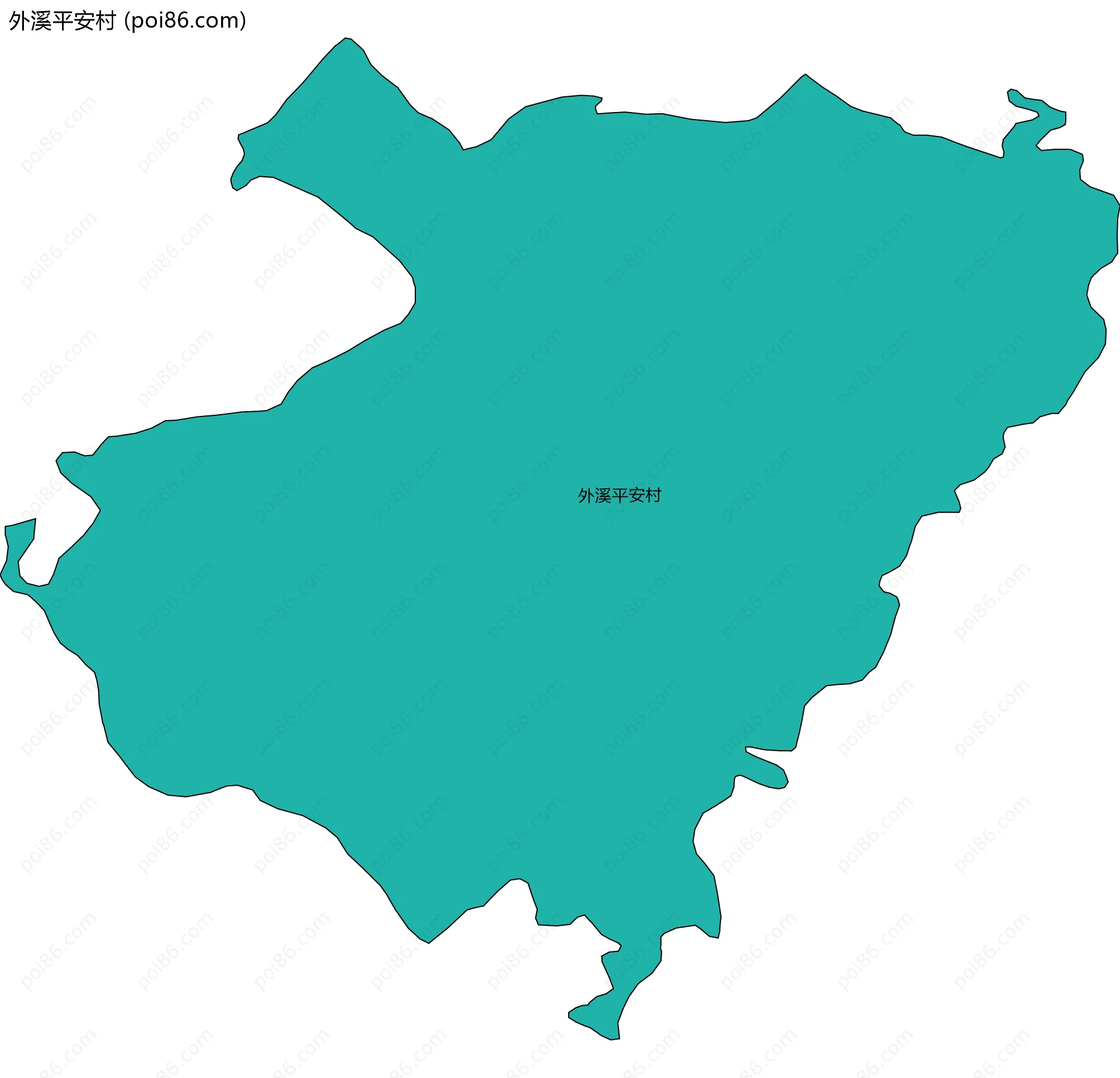 外溪平安村边界地图