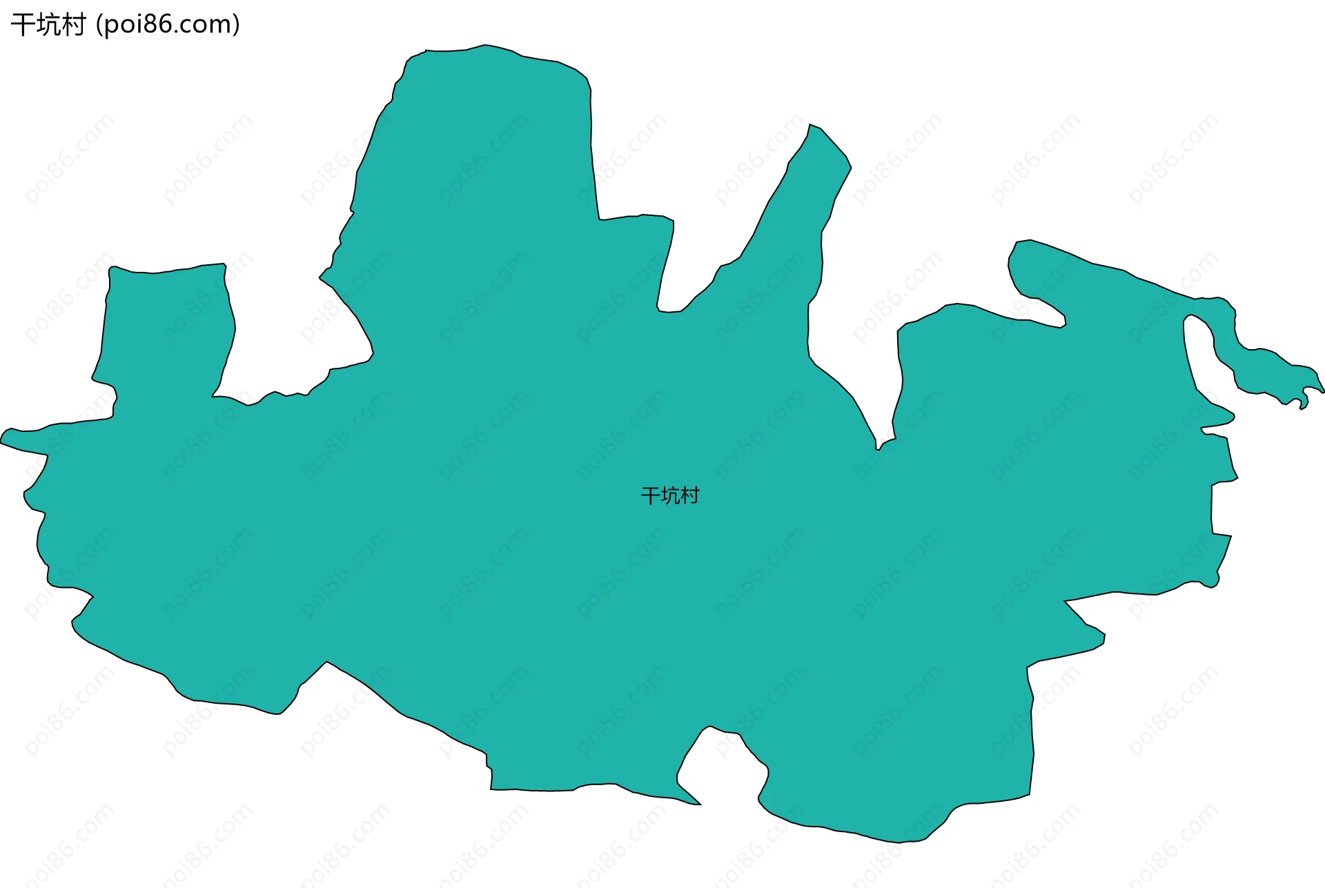 干坑村边界地图