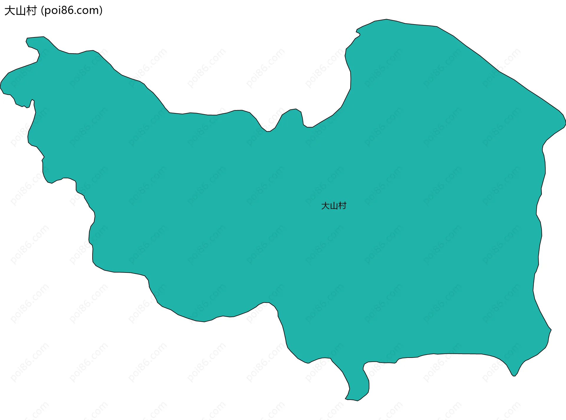 大山村边界地图
