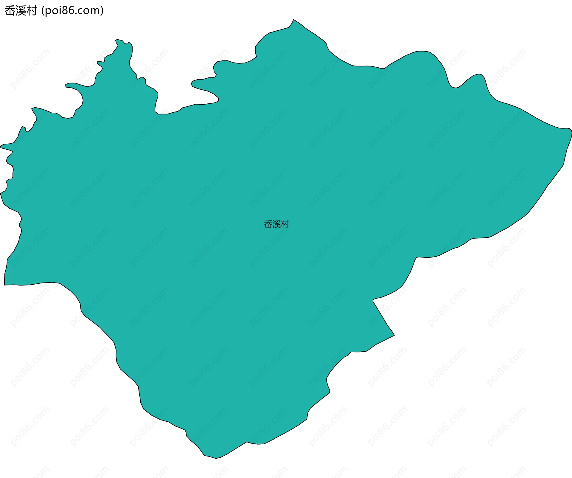 岙溪村边界地图