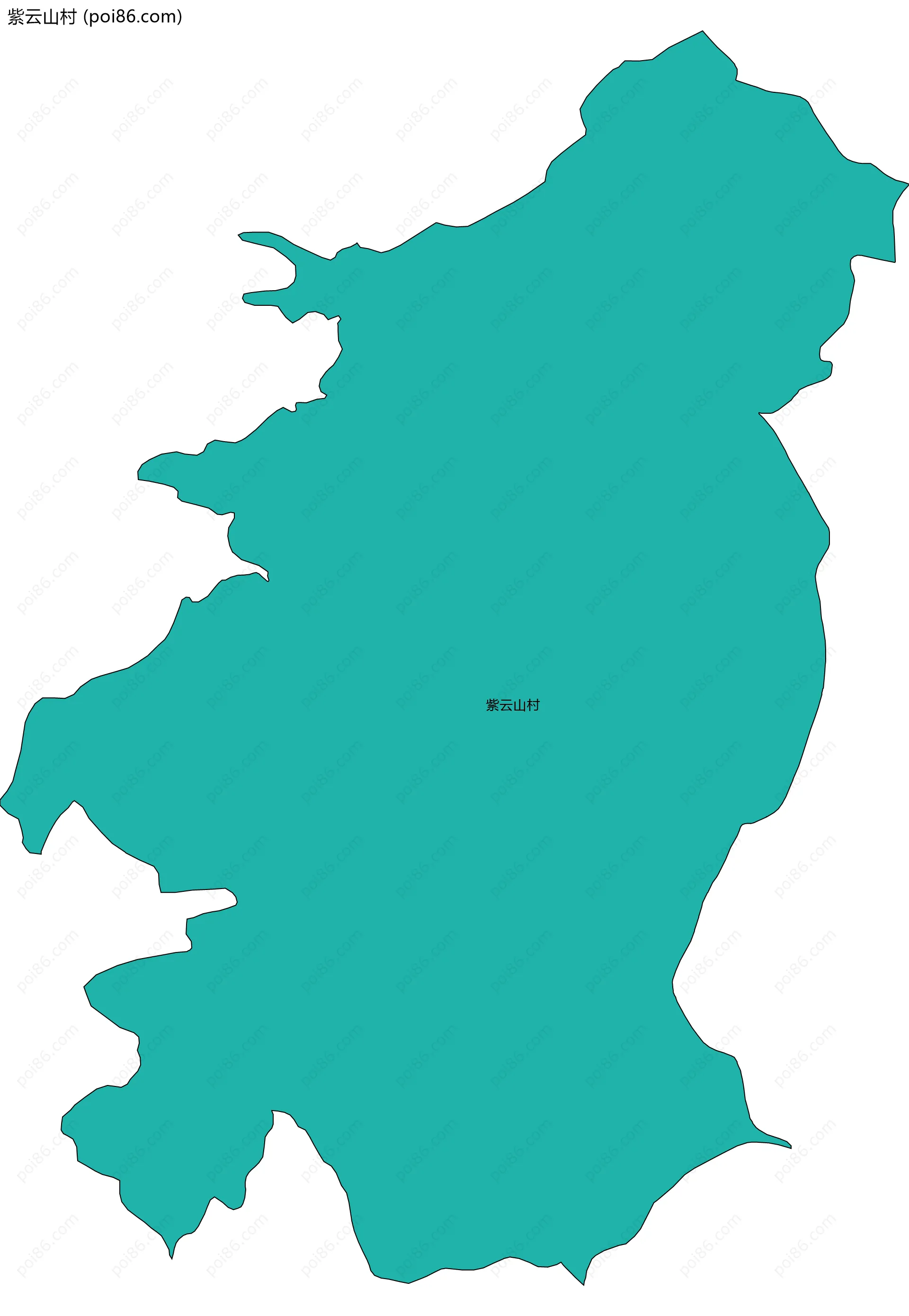 紫云山村边界地图