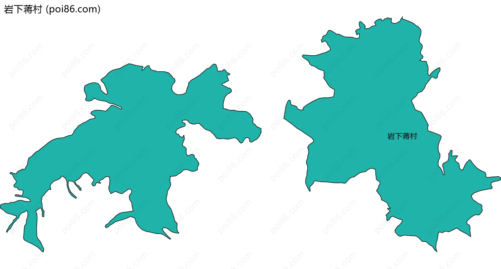 岩下蒋村边界地图