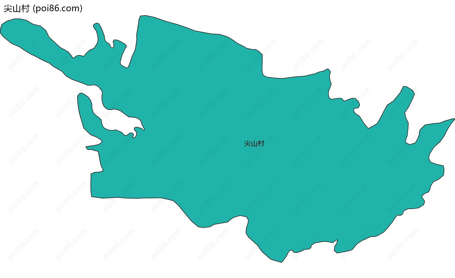 尖山村边界地图