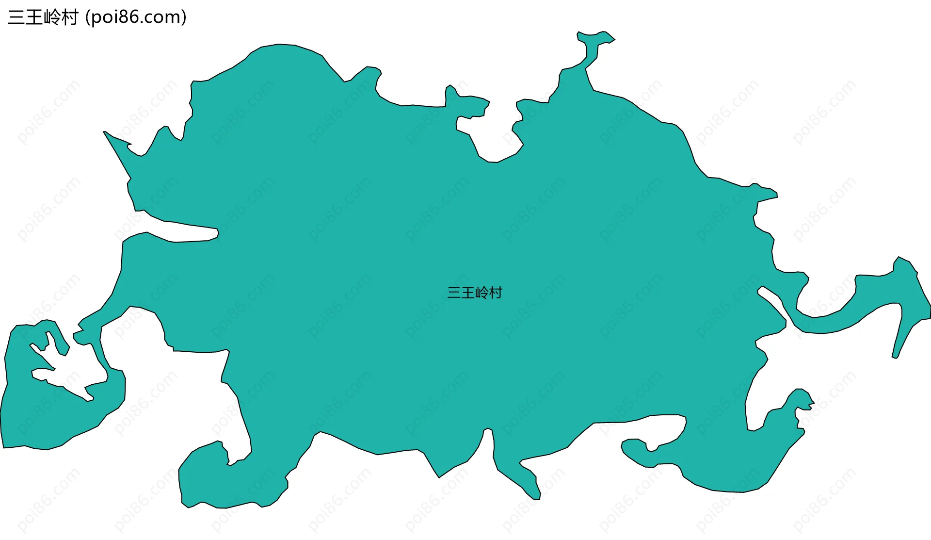 三王岭村边界地图