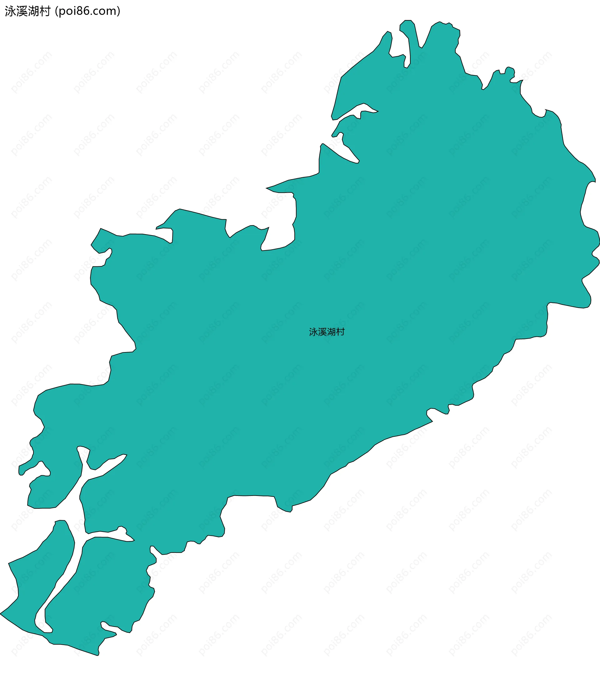 泳溪湖村边界地图