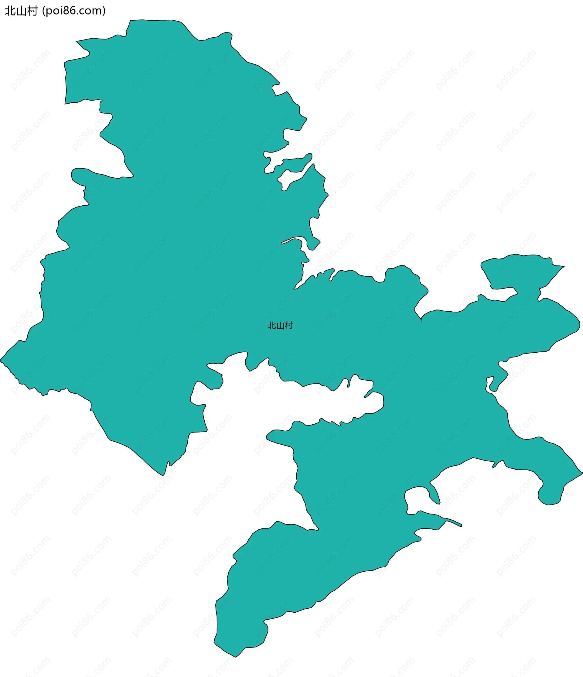 北山村边界地图